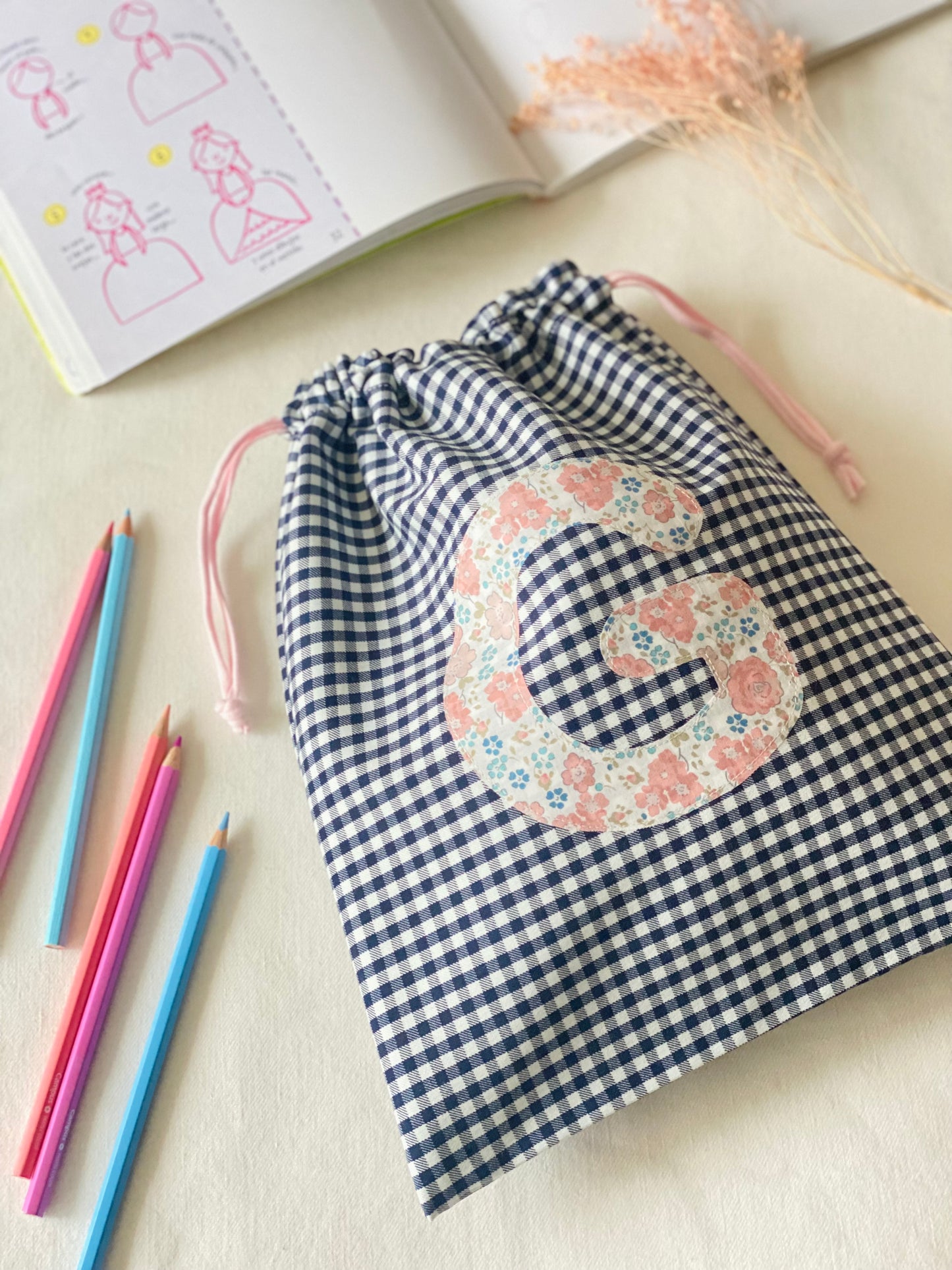 Bolsita Vichy Marino y Liberty Kingston
