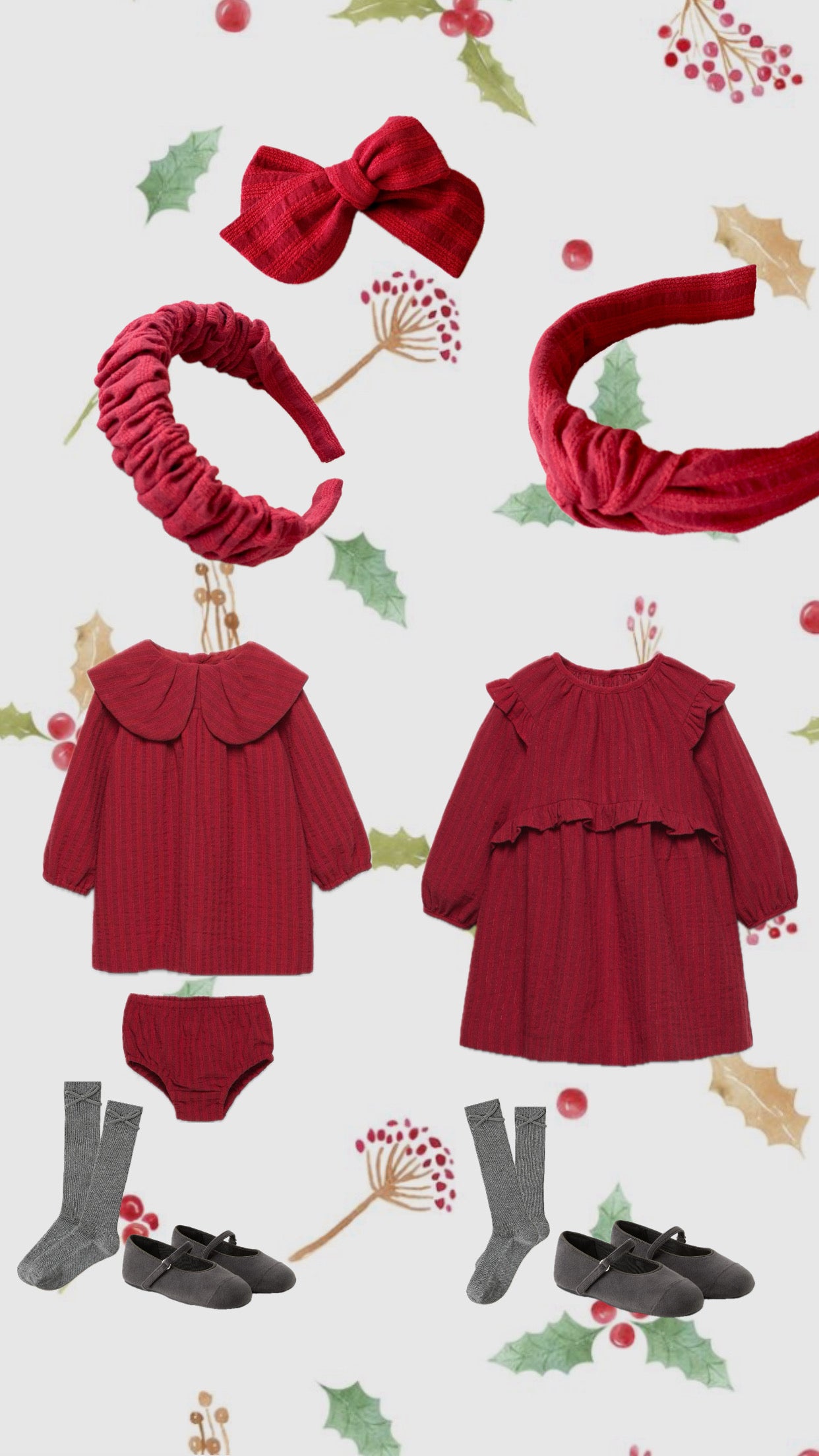 Diadema Scrunchie Rojo Oscuro Brillos