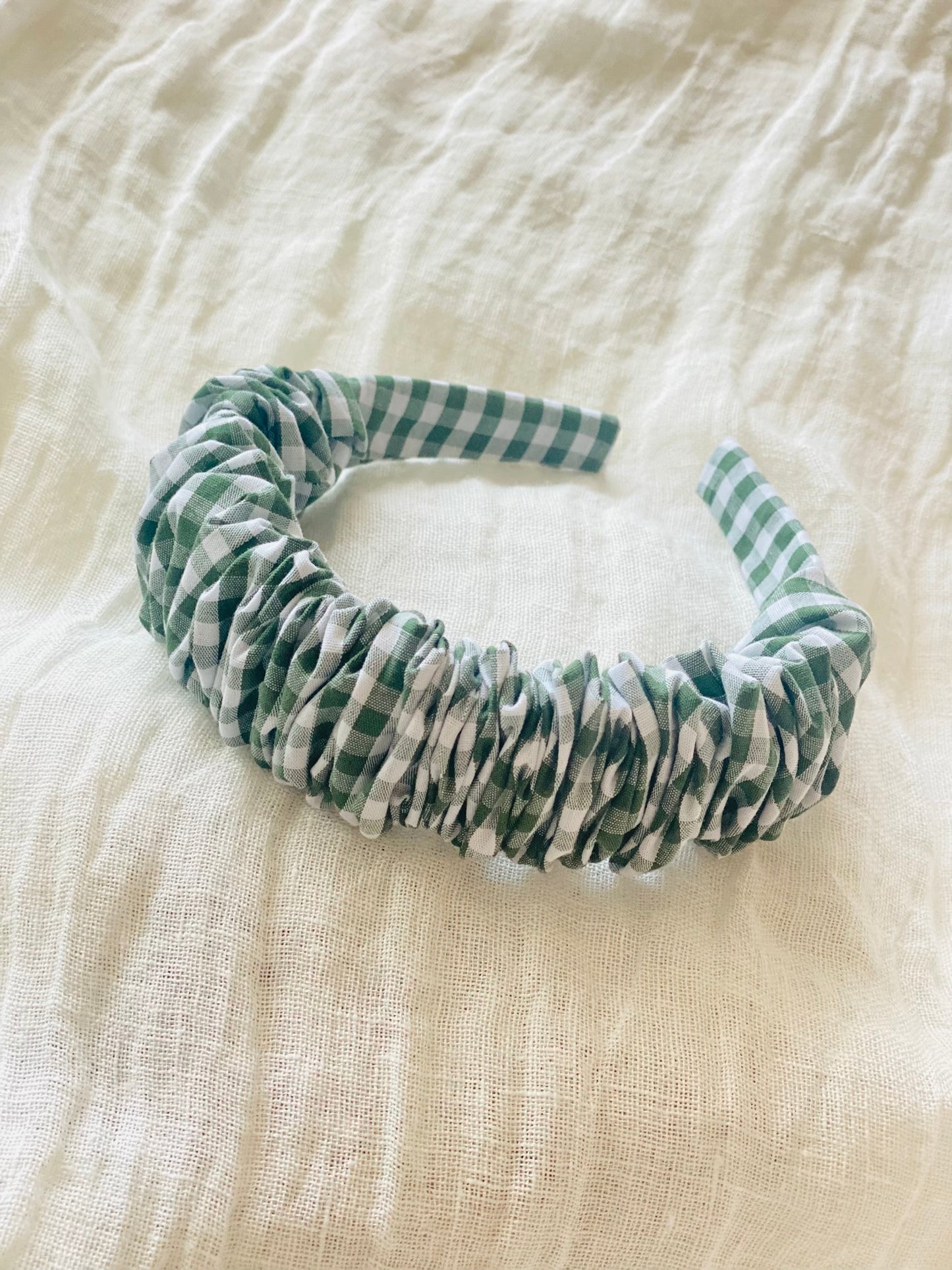 Diadema Scrunchie Vichy Verde