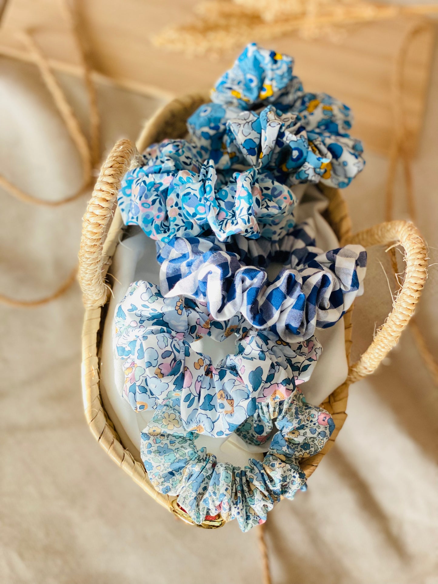 Scrunchie Vichy Azul Stone