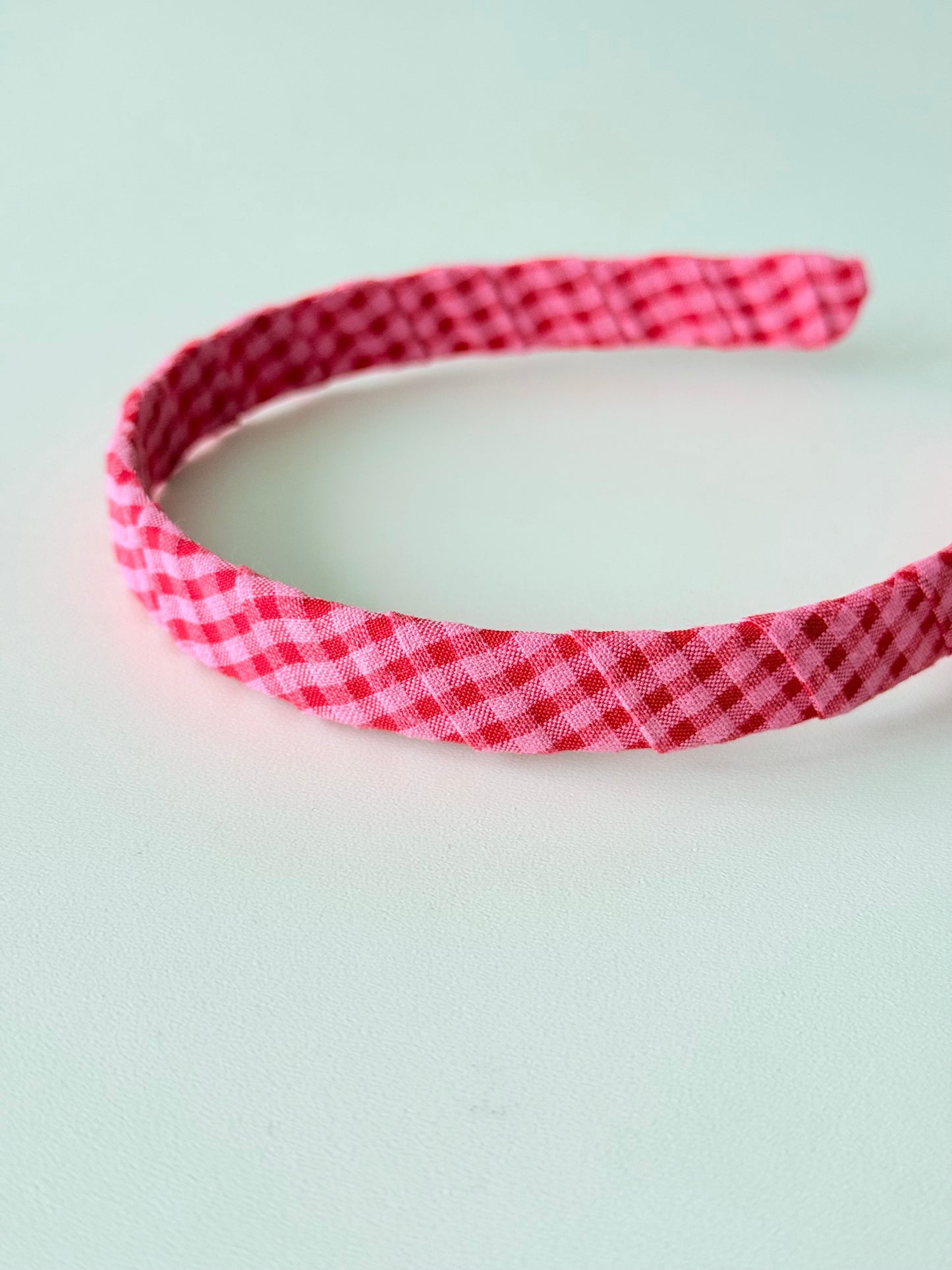 Diadema Vichy Rosa y Rojo