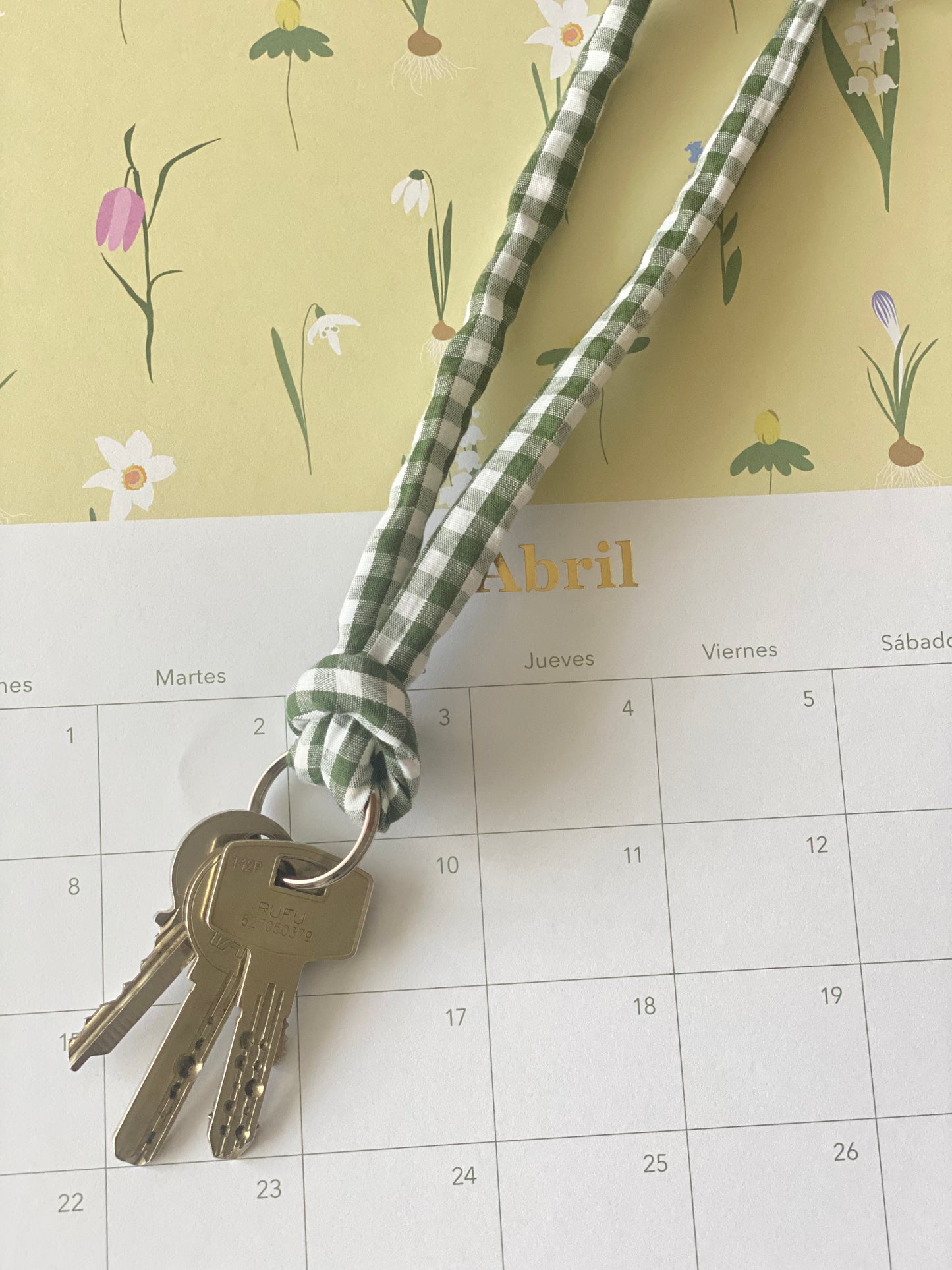 Cuelga Llaves / Landyards Cordon Vichy Verde