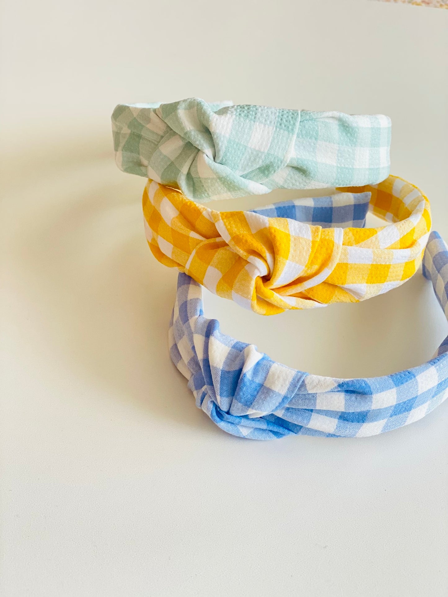 Diadema Nudo Vichy Ocre