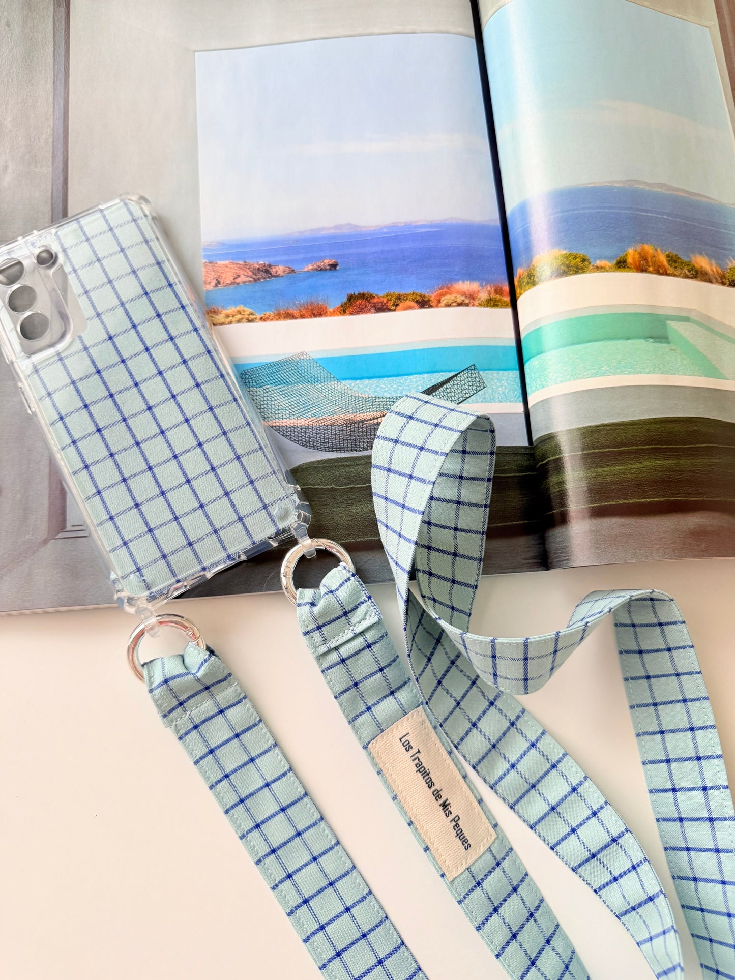 Conjunto Cuelga Movil Vichy Azul Huevo