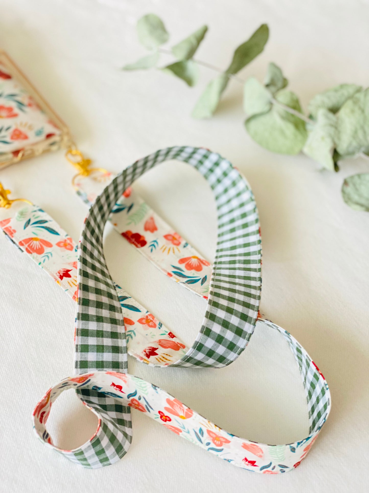 Cuelga Movil Combinado Luxor y Vichy verde