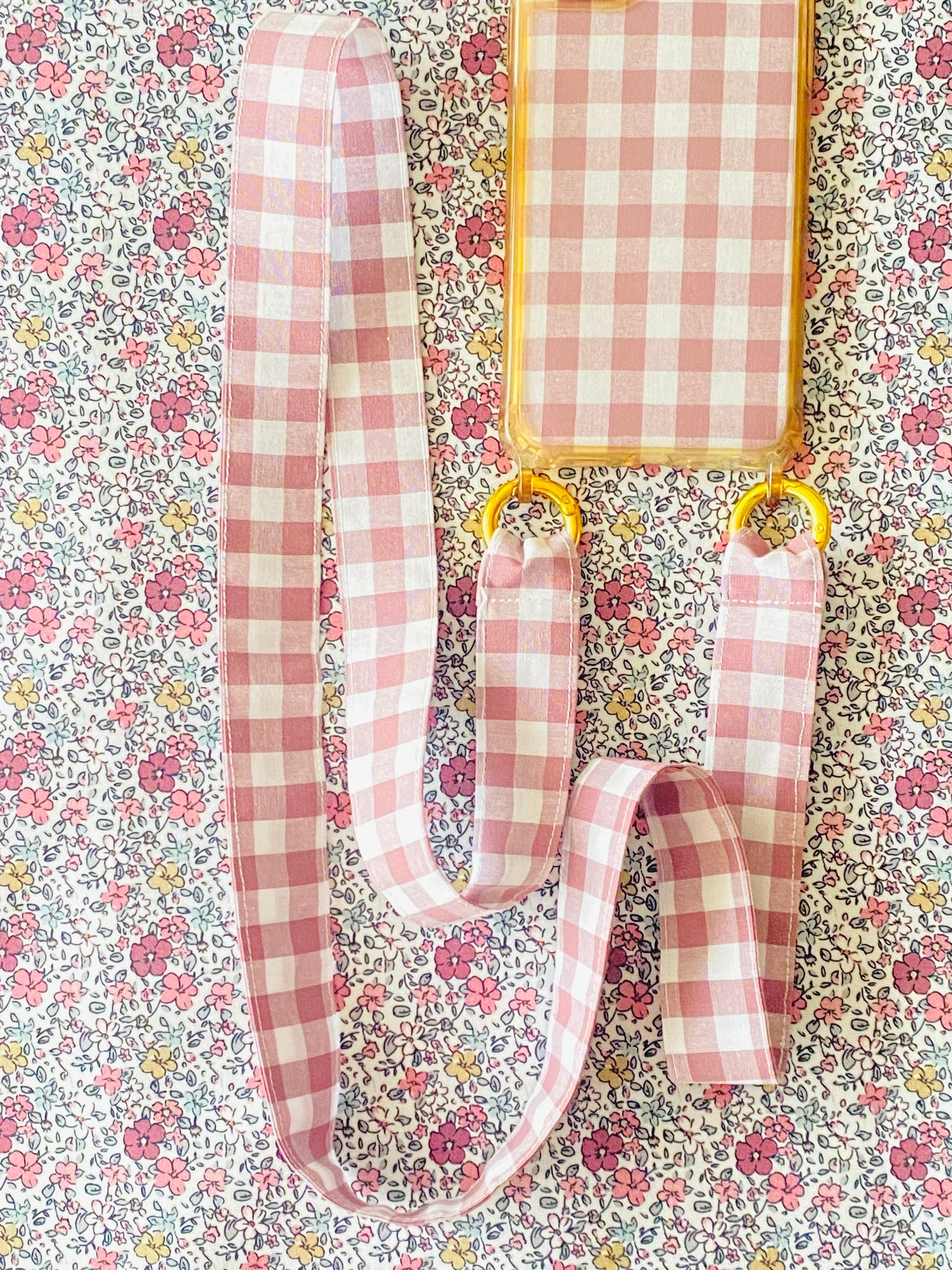 Conjunto Cuelga Movil Vichy Rosa Antiguo