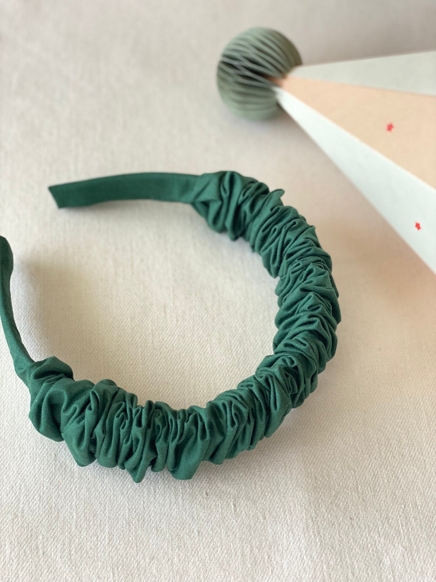 Diadema Scrunchie Verde Botella