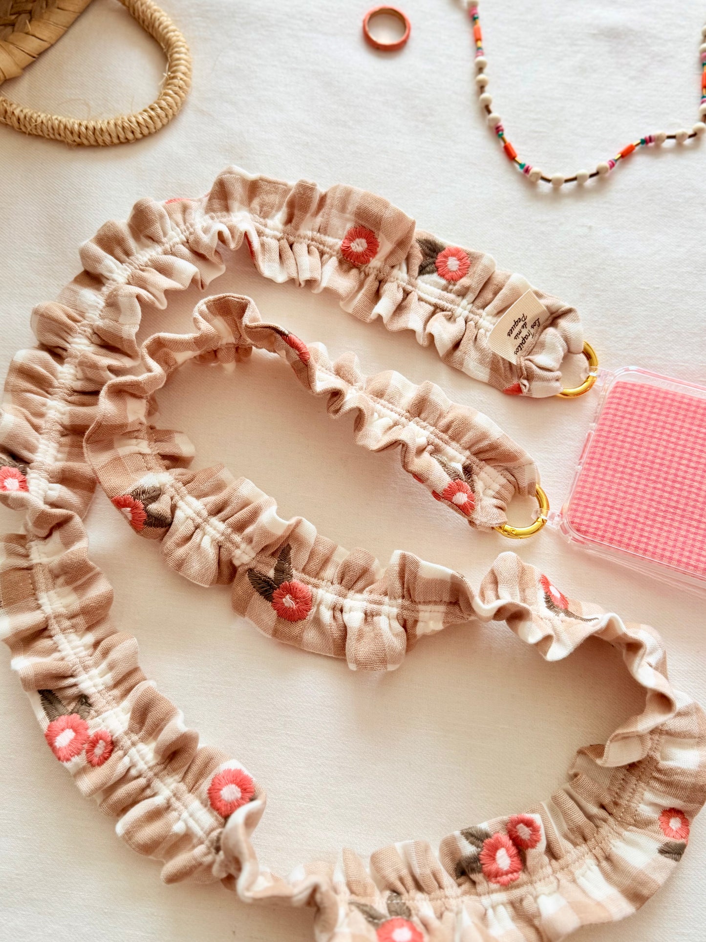 Conjunto Cuelga Movil Max (Funda Vichy Coral)