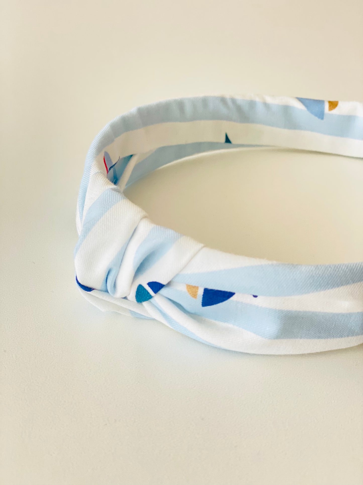 Diadema Nudo Barcos Azul