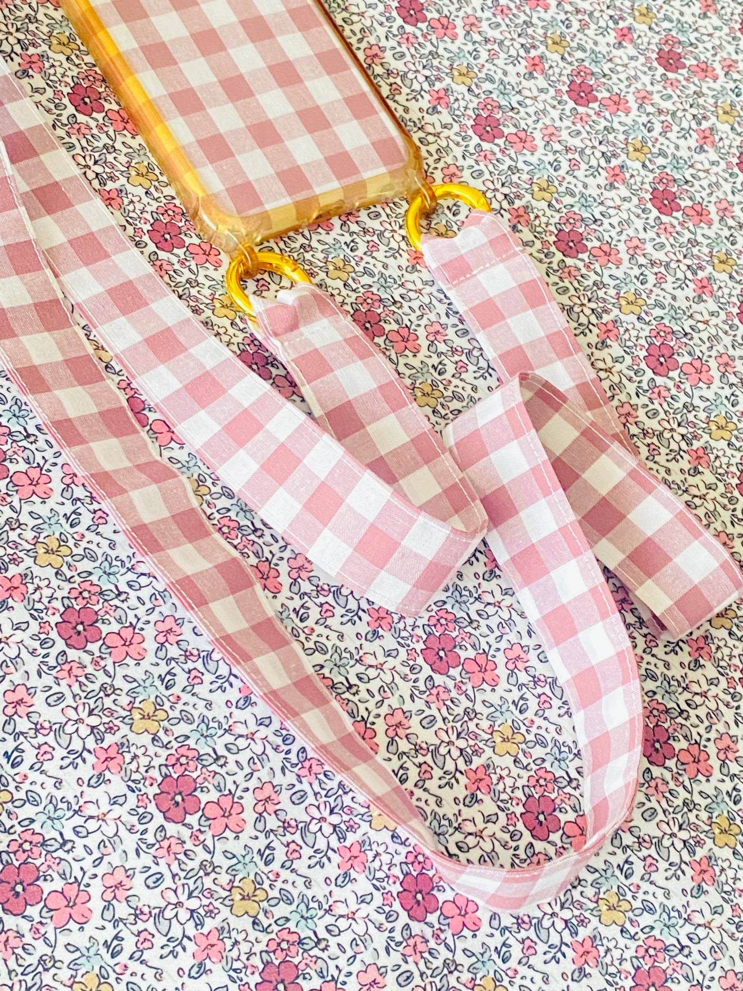 Conjunto Cuelga Movil Vichy Rosa Antiguo