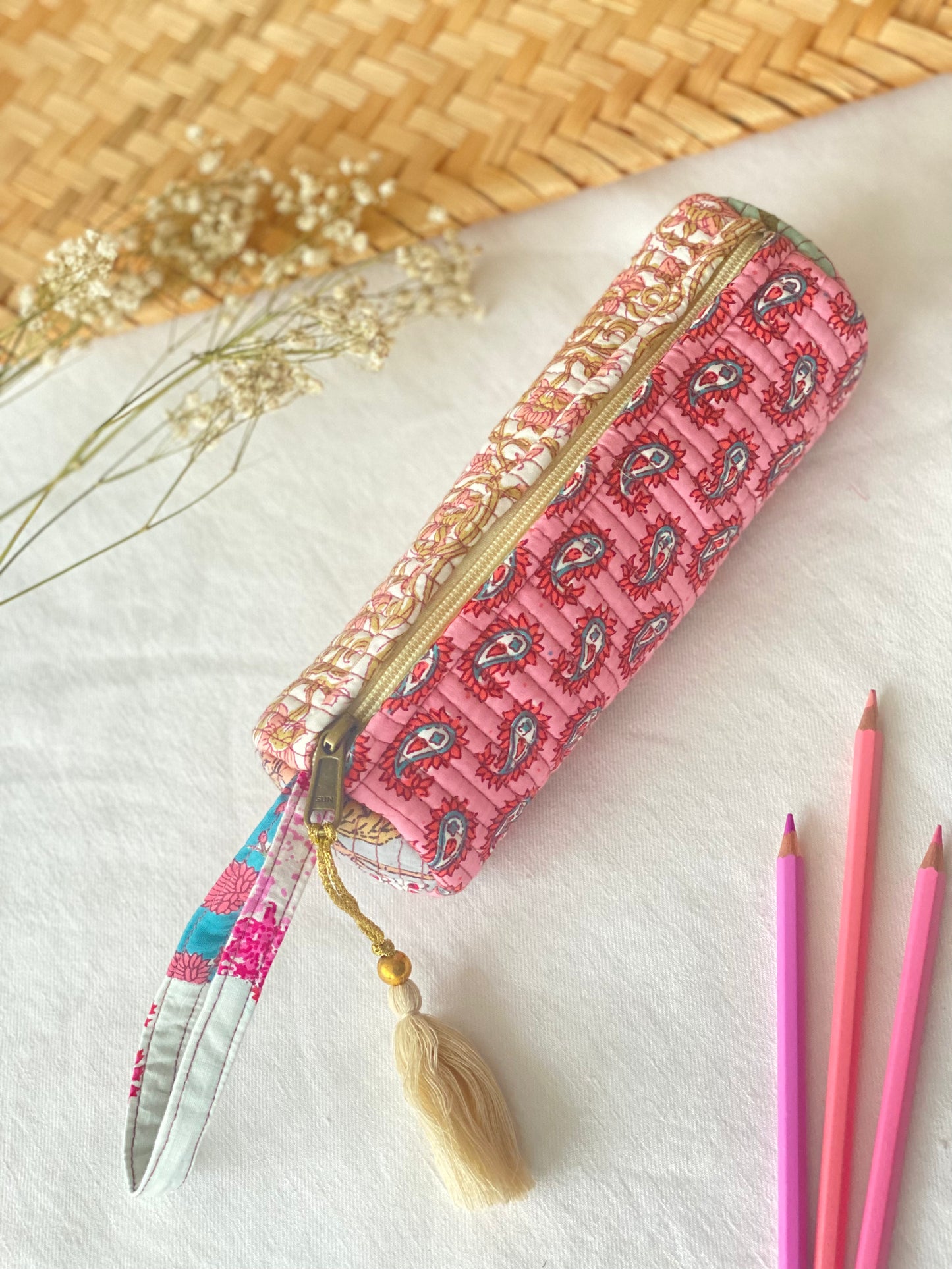 Estuche redondo Rosa Combinado