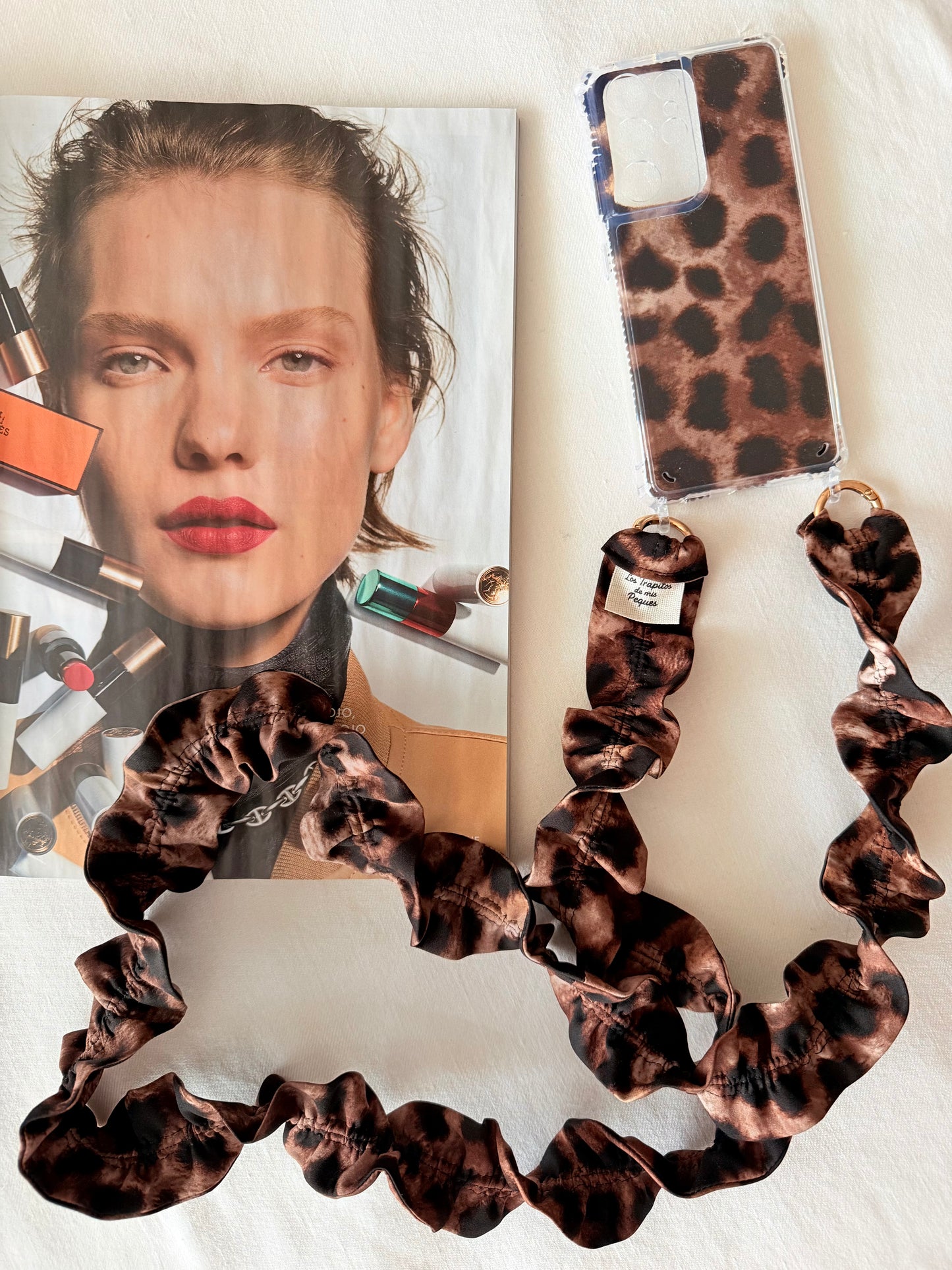 Conjunto Cuelga Movil Rizado Leopardo Oscuro