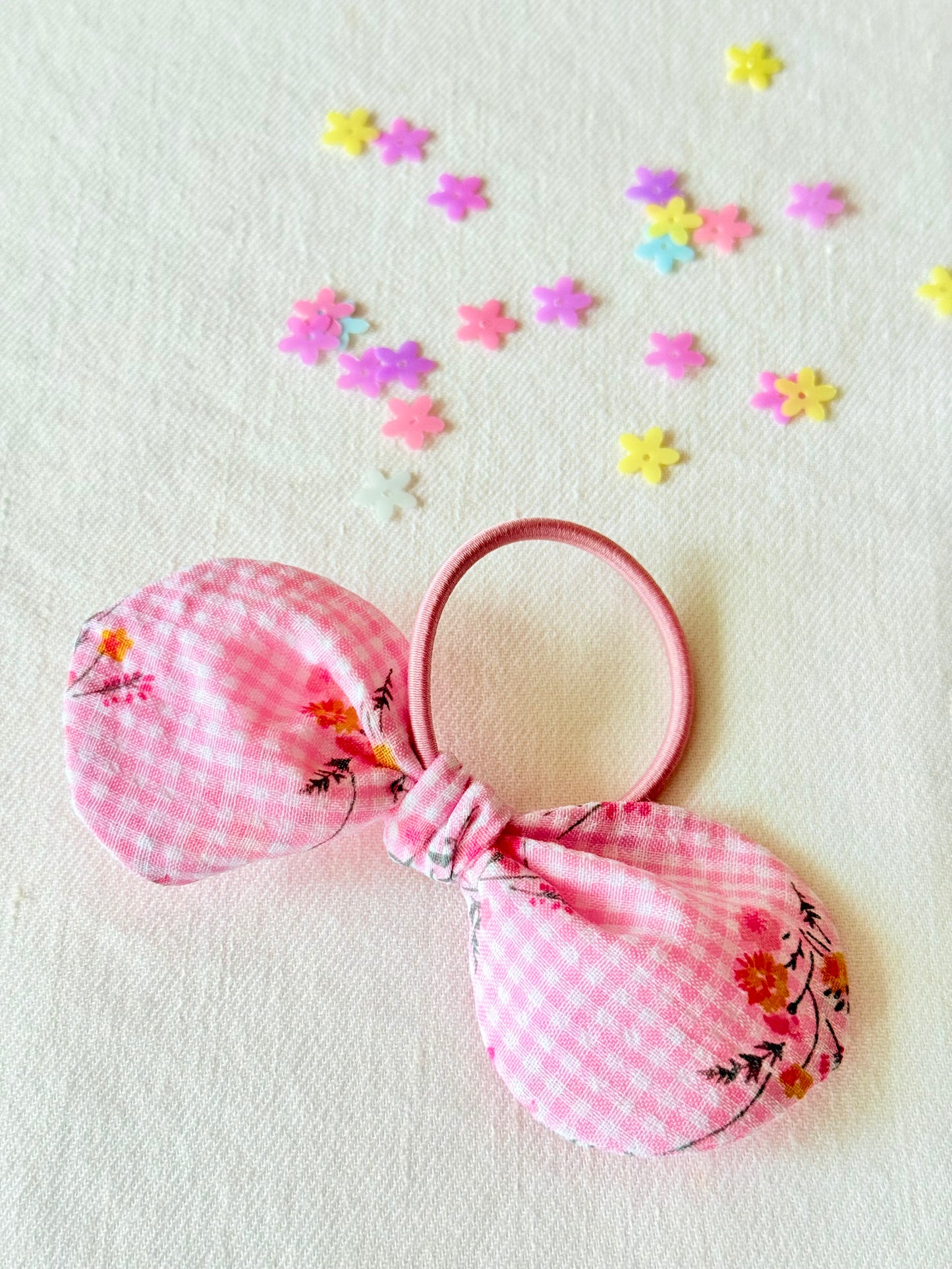 Coletero Redondo Vichy Rosa y Flores