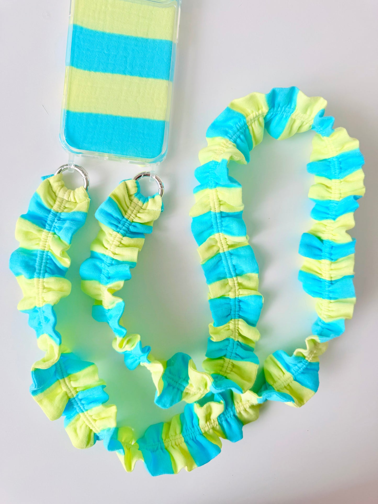 Conjunto Cuelga Movil Rayas Amarillo y Menta