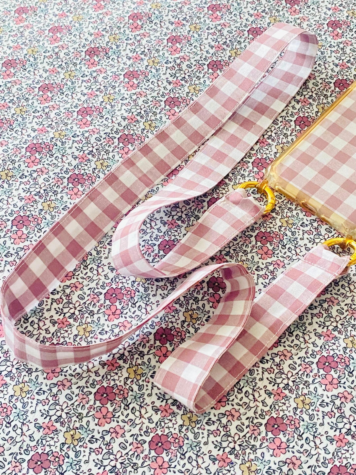 Conjunto Cuelga Movil Vichy Rosa Antiguo