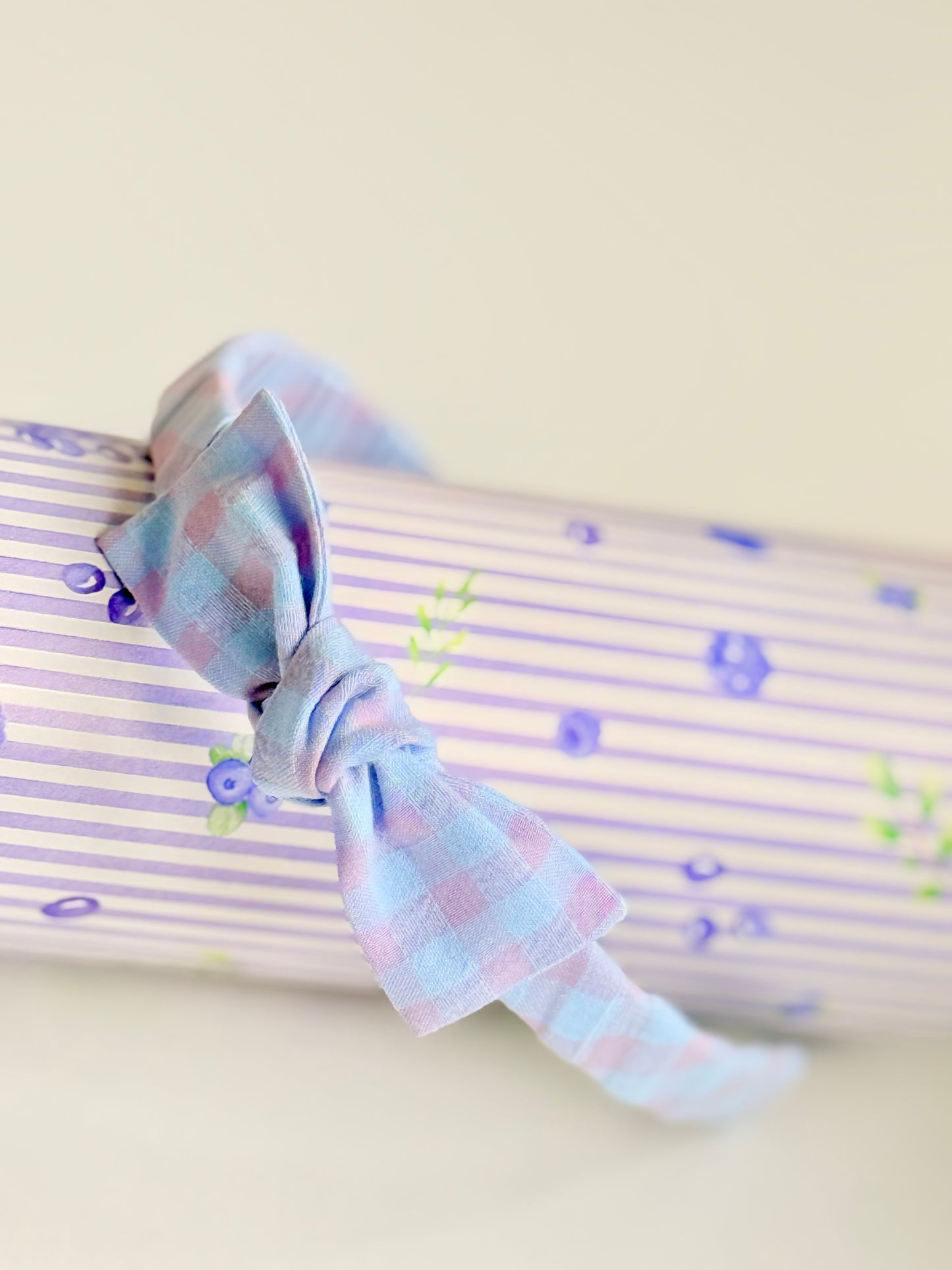 Diadema Lazo Vichy Seersucker Violeta