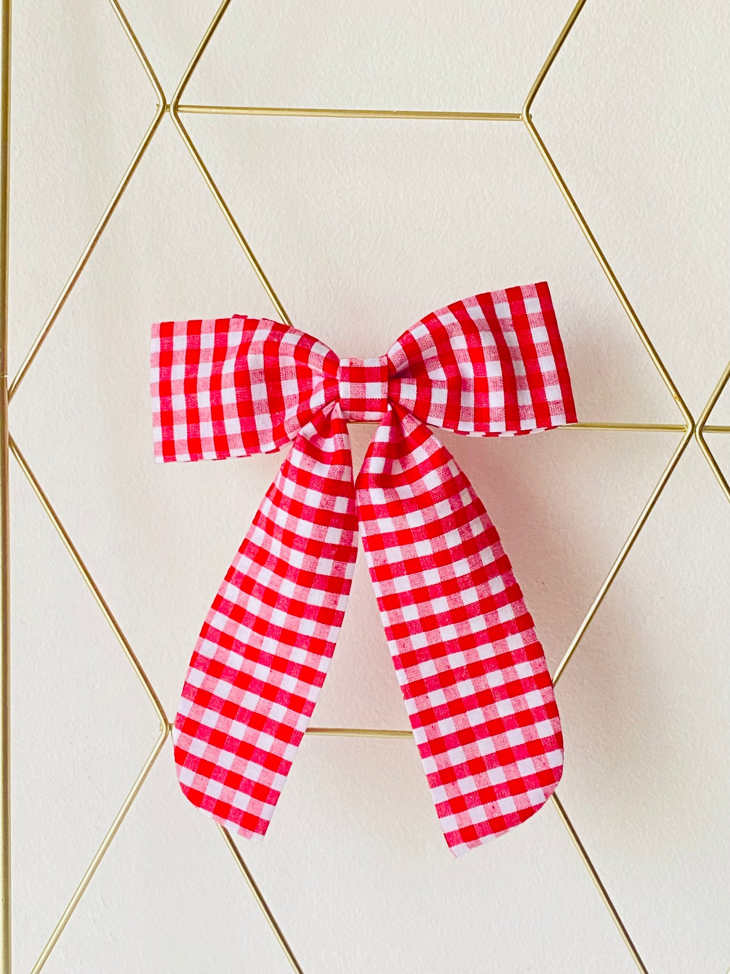 Lazo Coquette Vichy Rojo