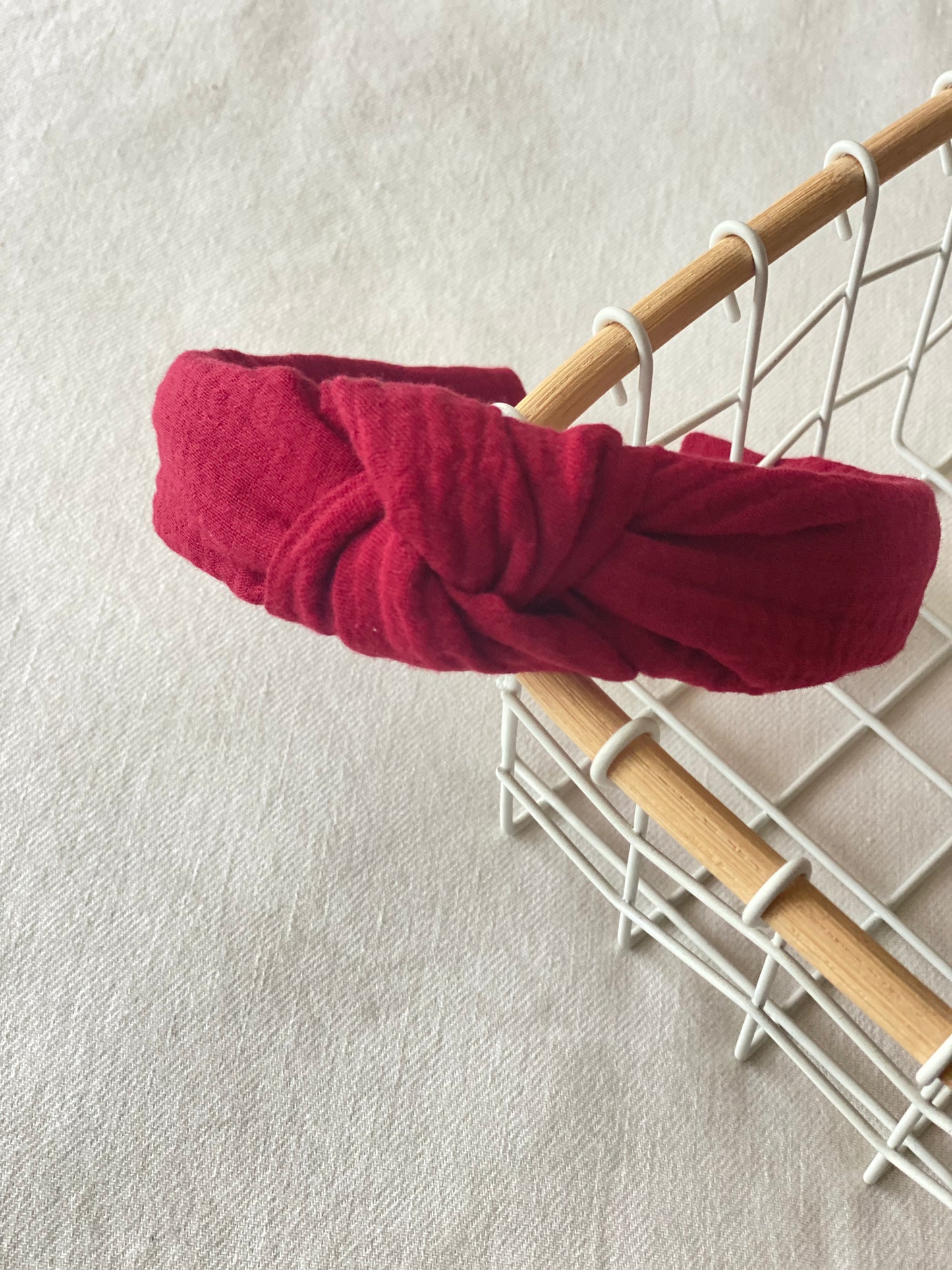 Diadema Nudo Bambula Granate