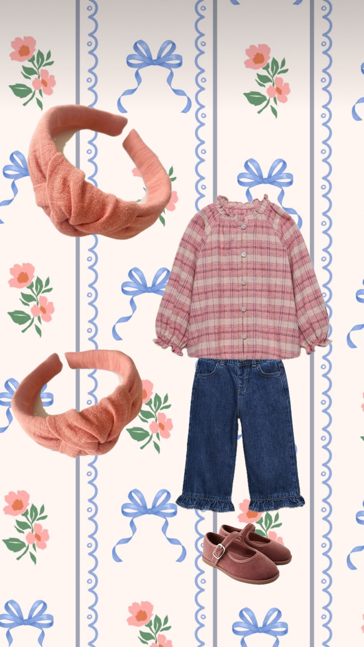 Diadema Nudo Bambula Rosa Empolvado