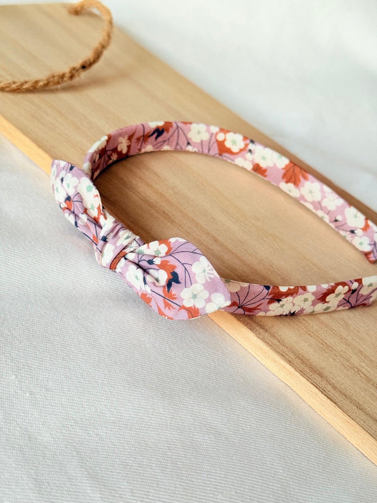 Diadema Orejitas Liberty Rosa y Marrón