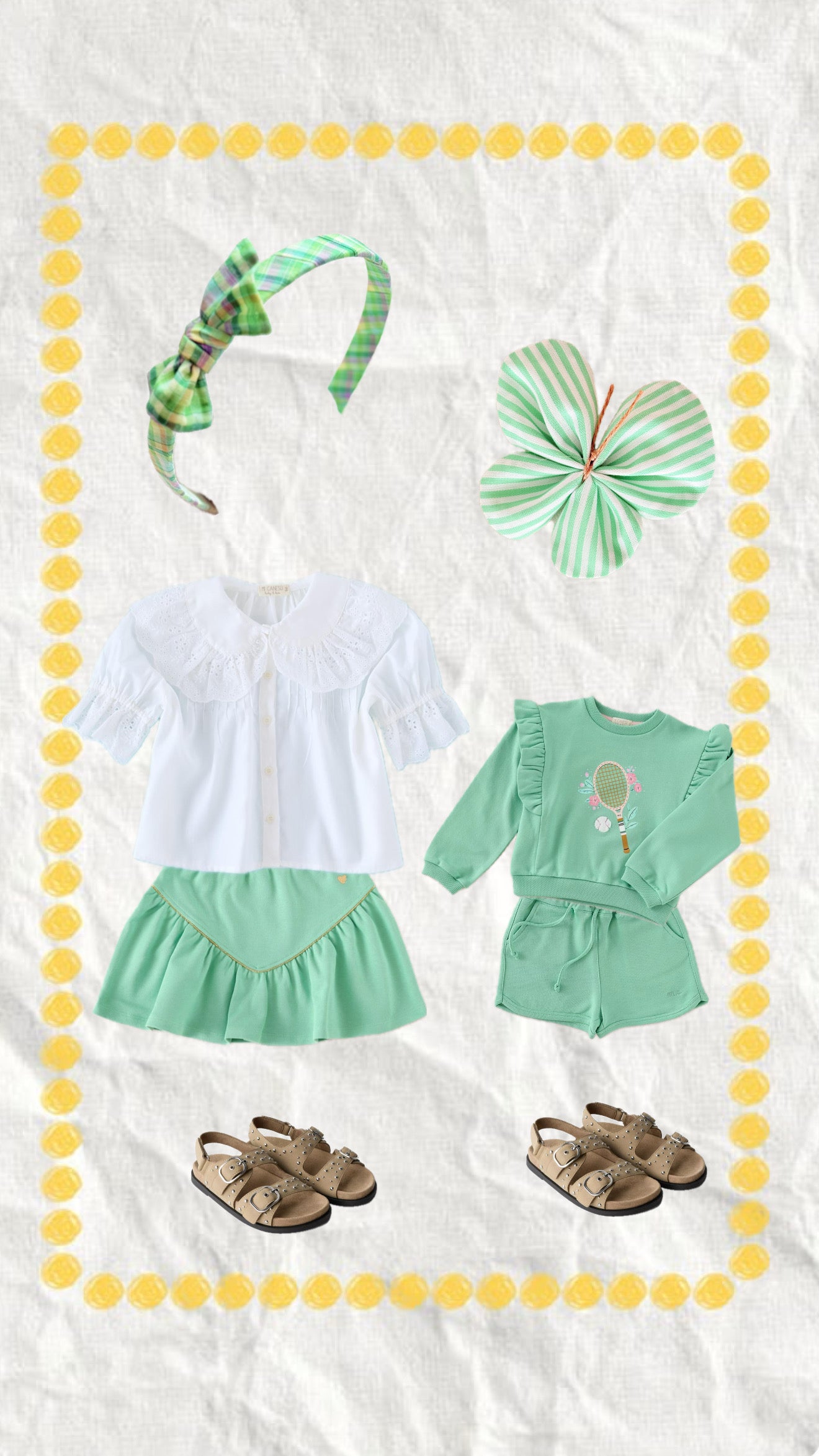Mariposa Rayas Verde Tenis