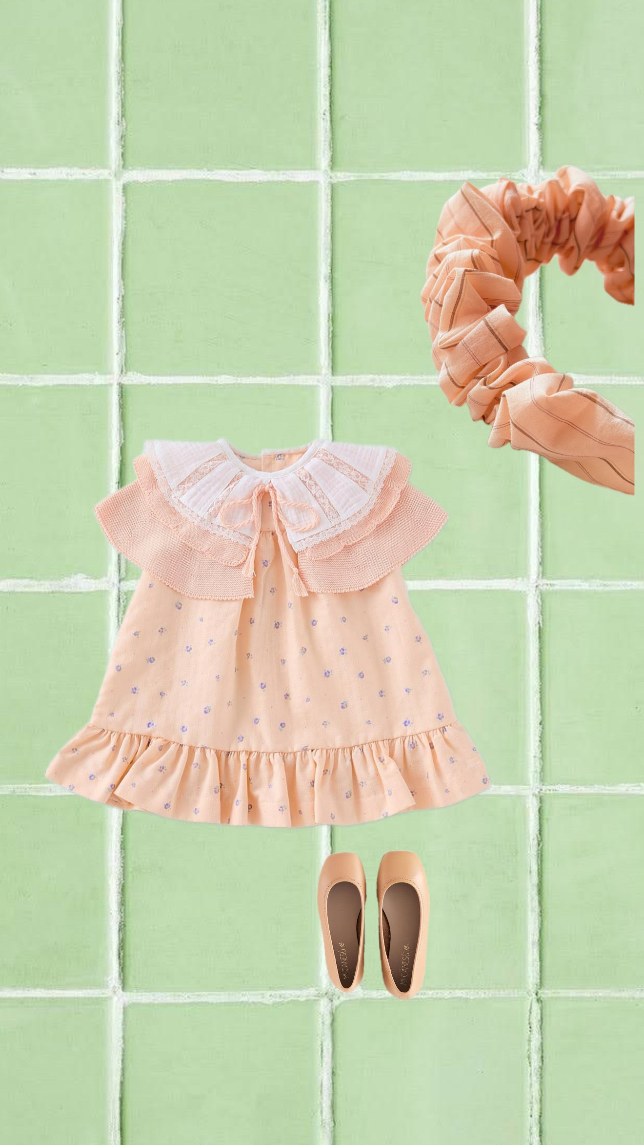 Diadema Scrunchie Lino Peach