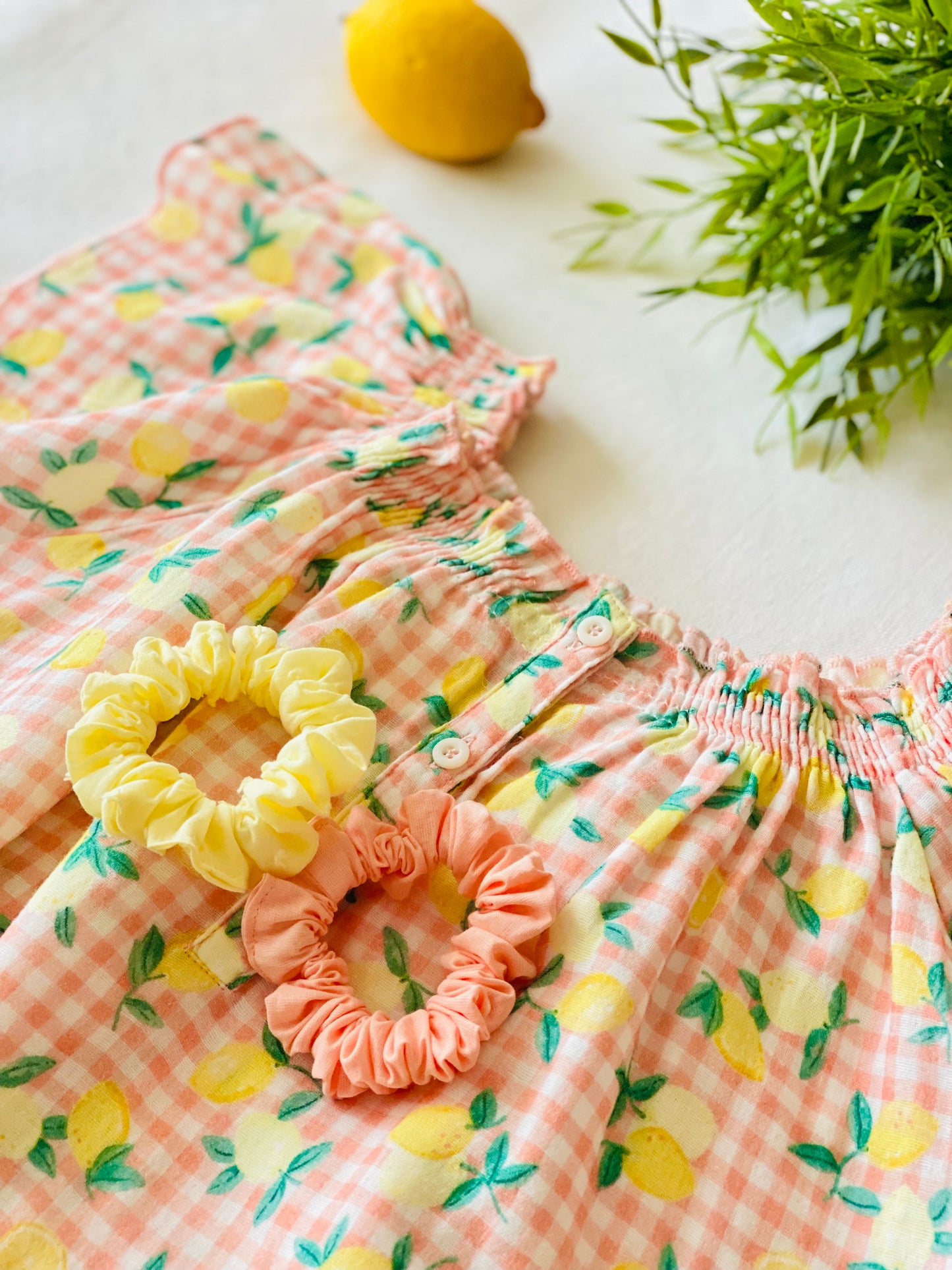 Scrunchie Mini Plumeti Limonada