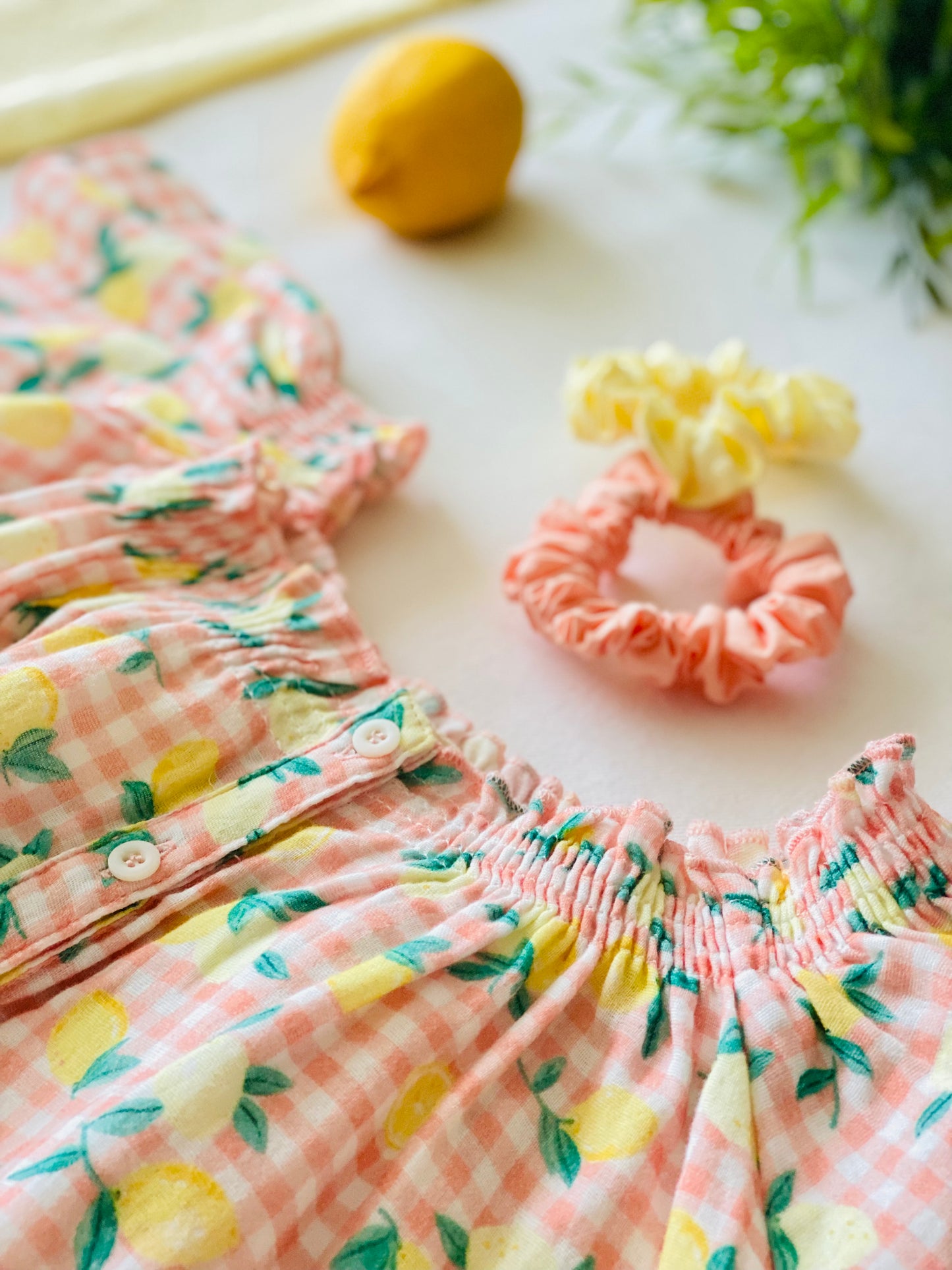 Scrunchie Mini Plumeti Limonada