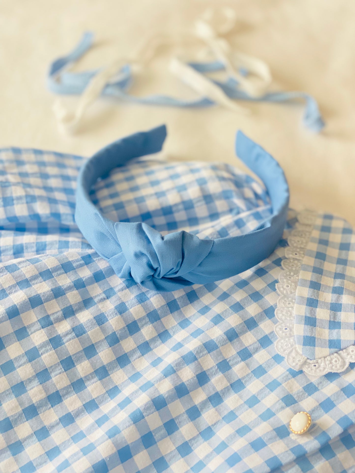Diadema Nudo Azul Mónaco