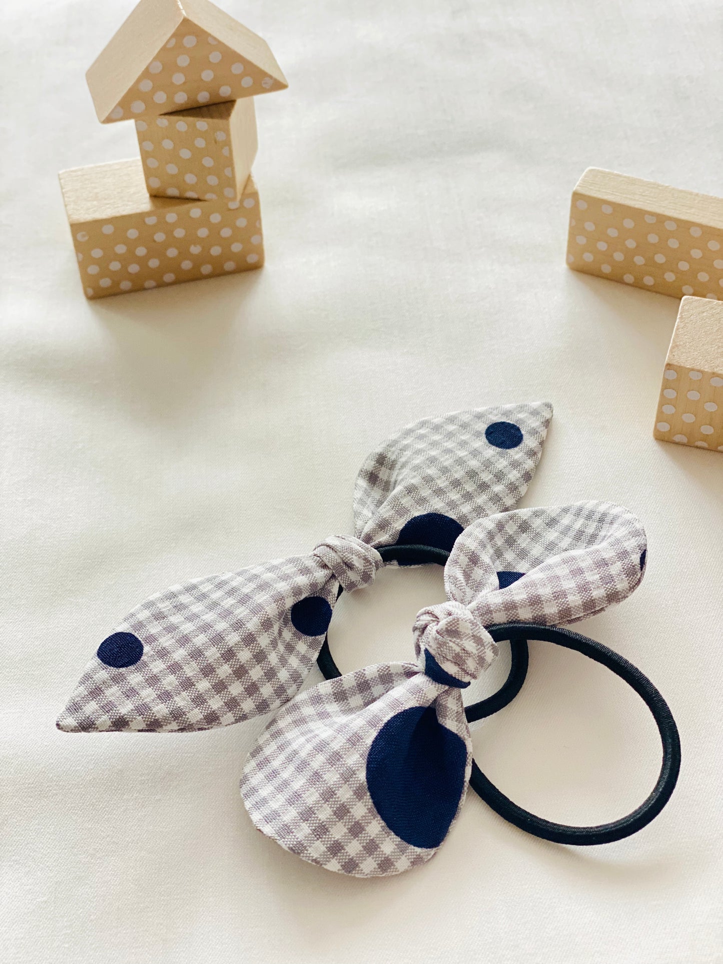 Coletero Redondo Vichy Gris y Lunares