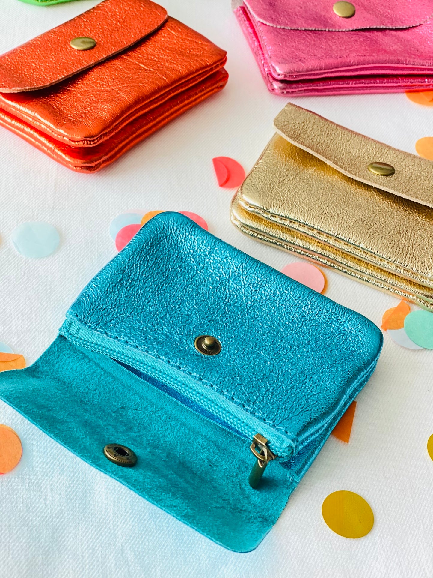 Monedero Purpurina Turquesa