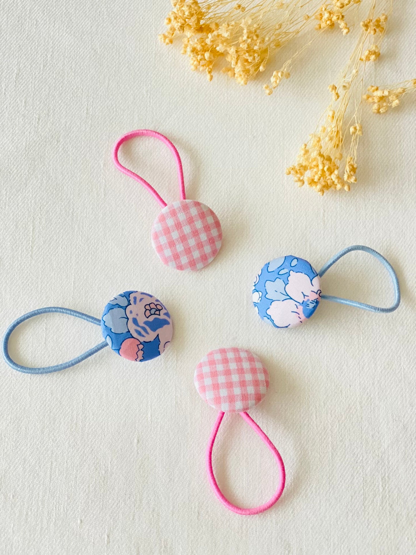 Coletero Botón Vichy Rosa