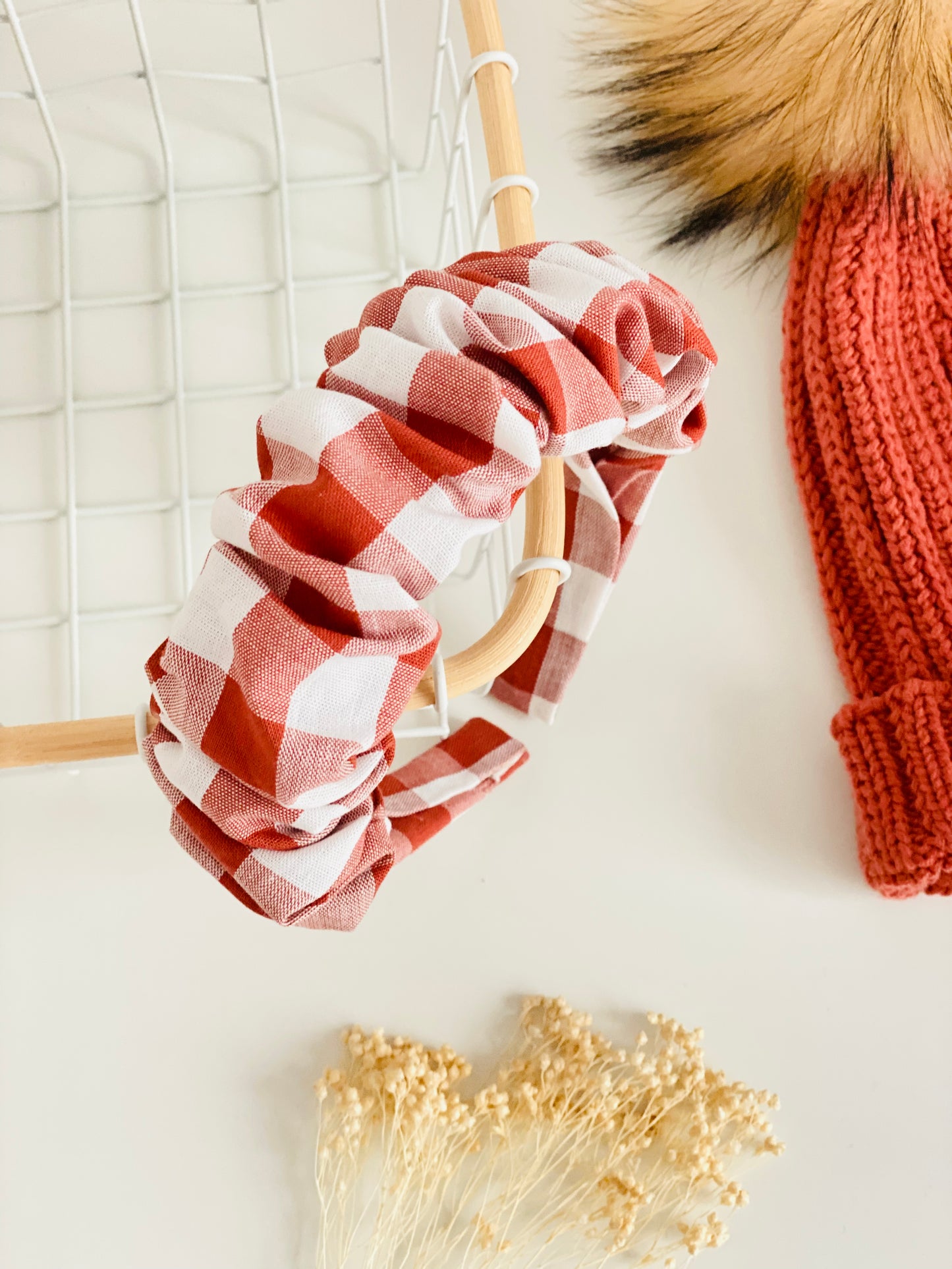 Diadema Scrunchie Vichy Teja