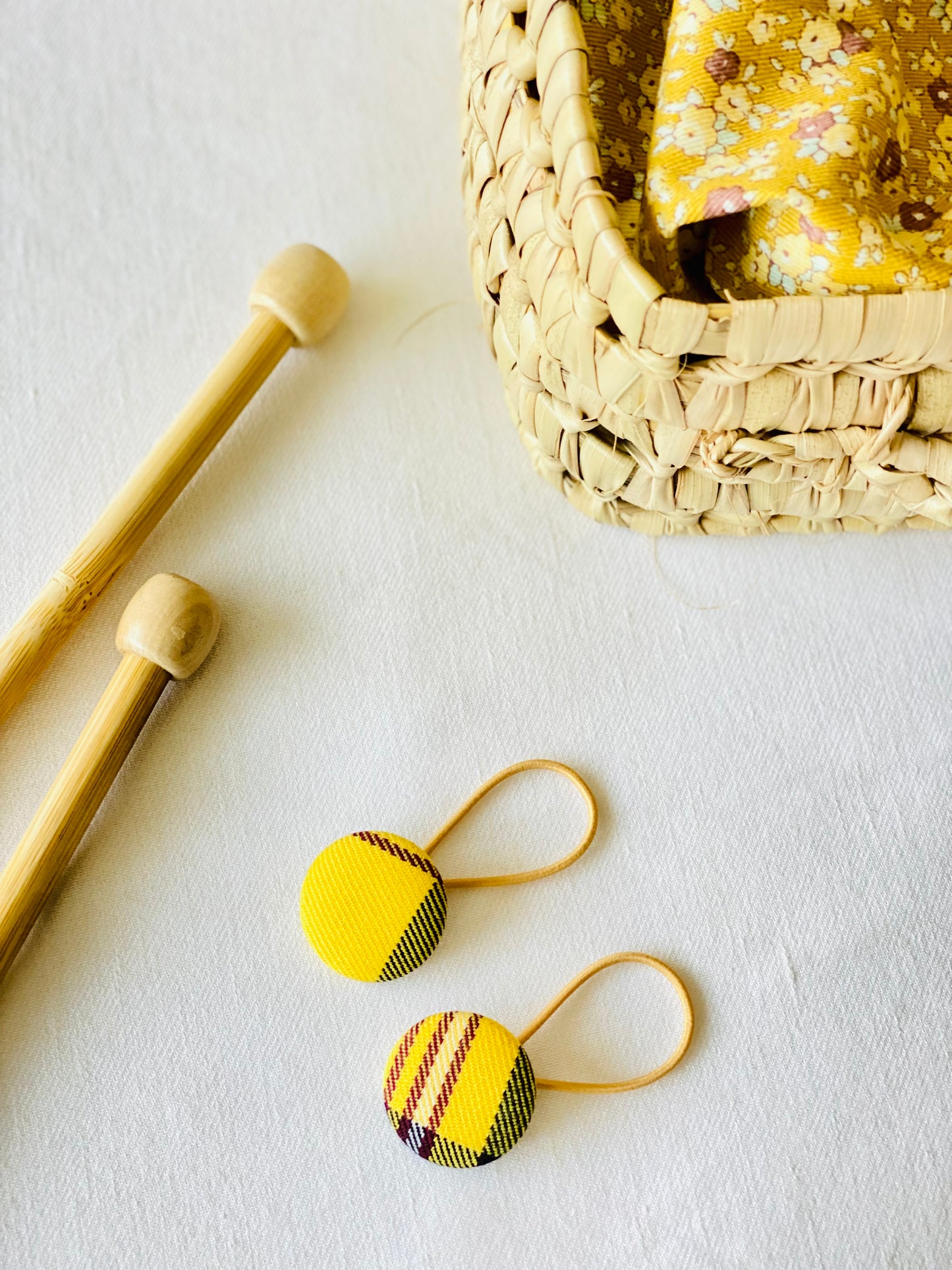 Coletero Botón Tartán Amarillo