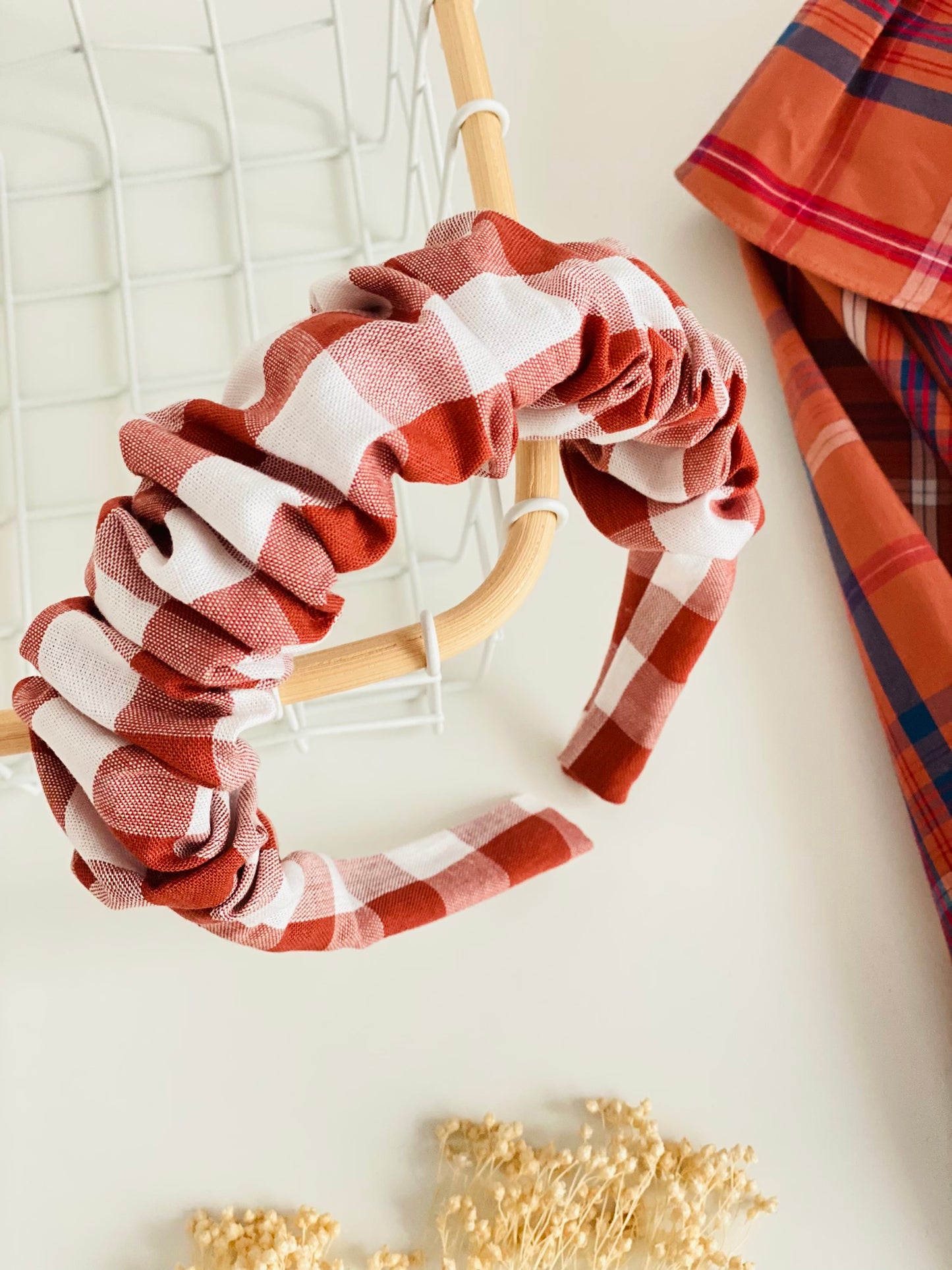 Diadema Scrunchie Vichy Teja