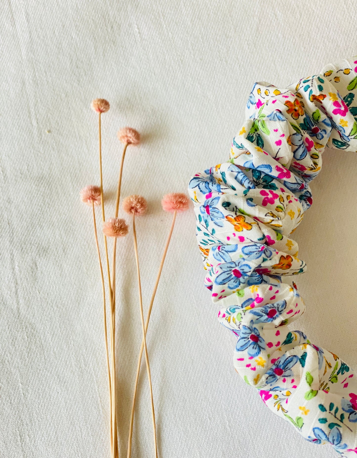Diadema Scrunchie Flores Primavera