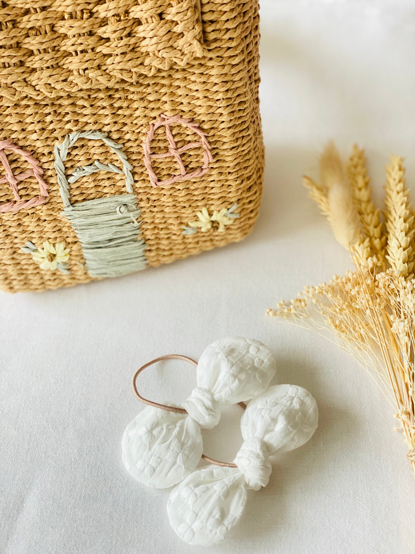 Coletero Redondo Bordado Blanco