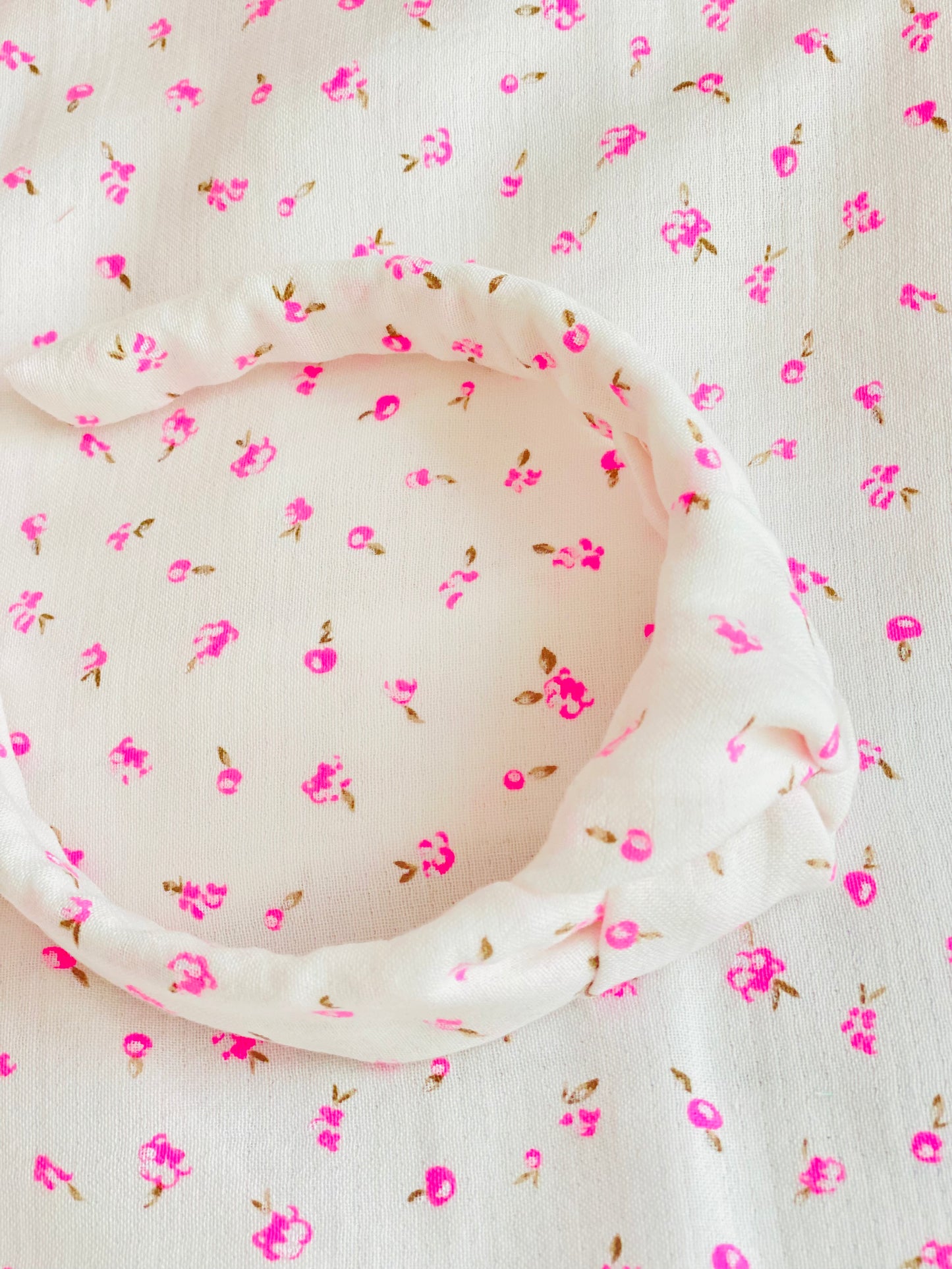 Diadema Nudo Bambula Flores Flúor