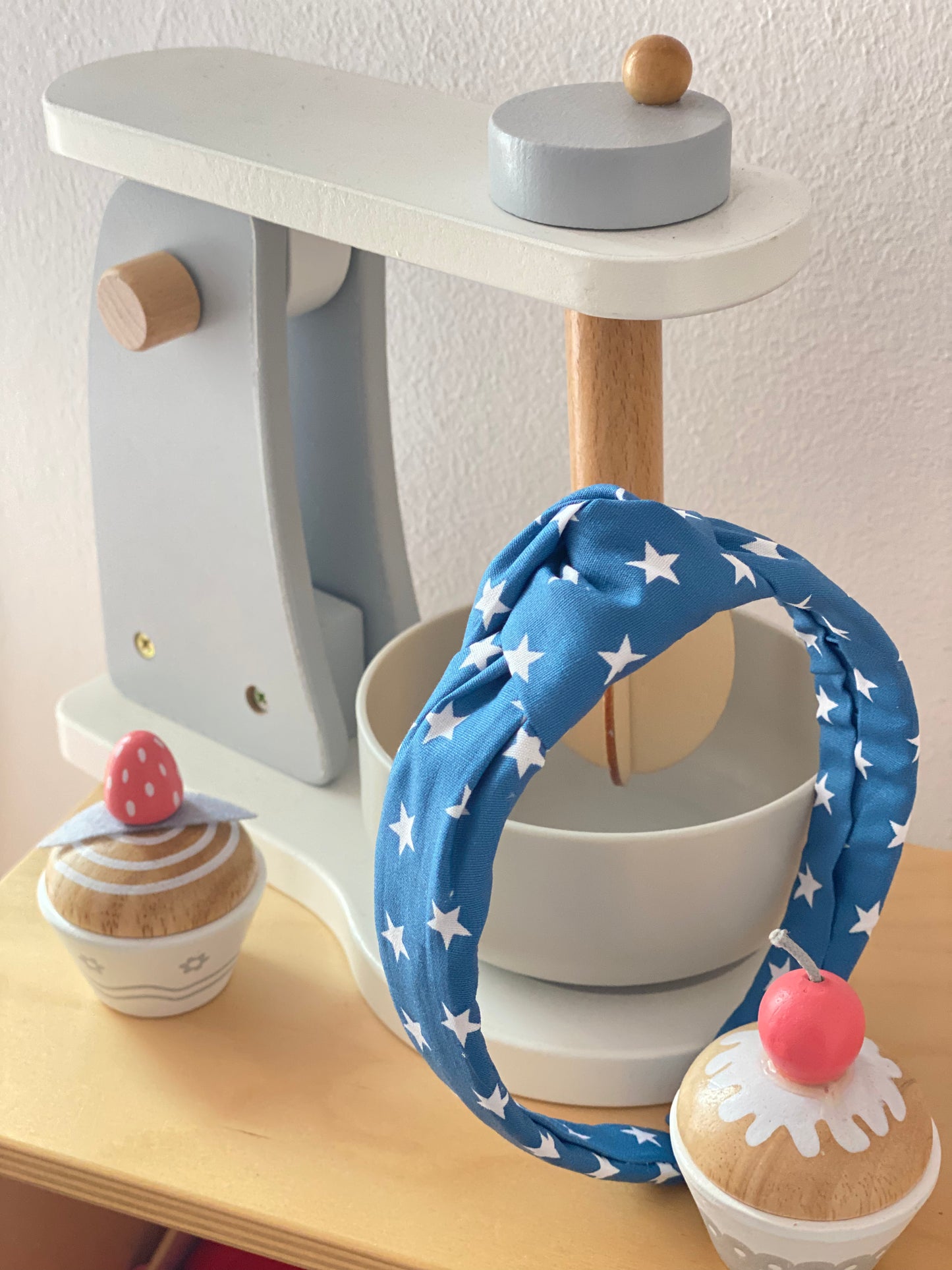 Diadema Nudo Azul Estrellas