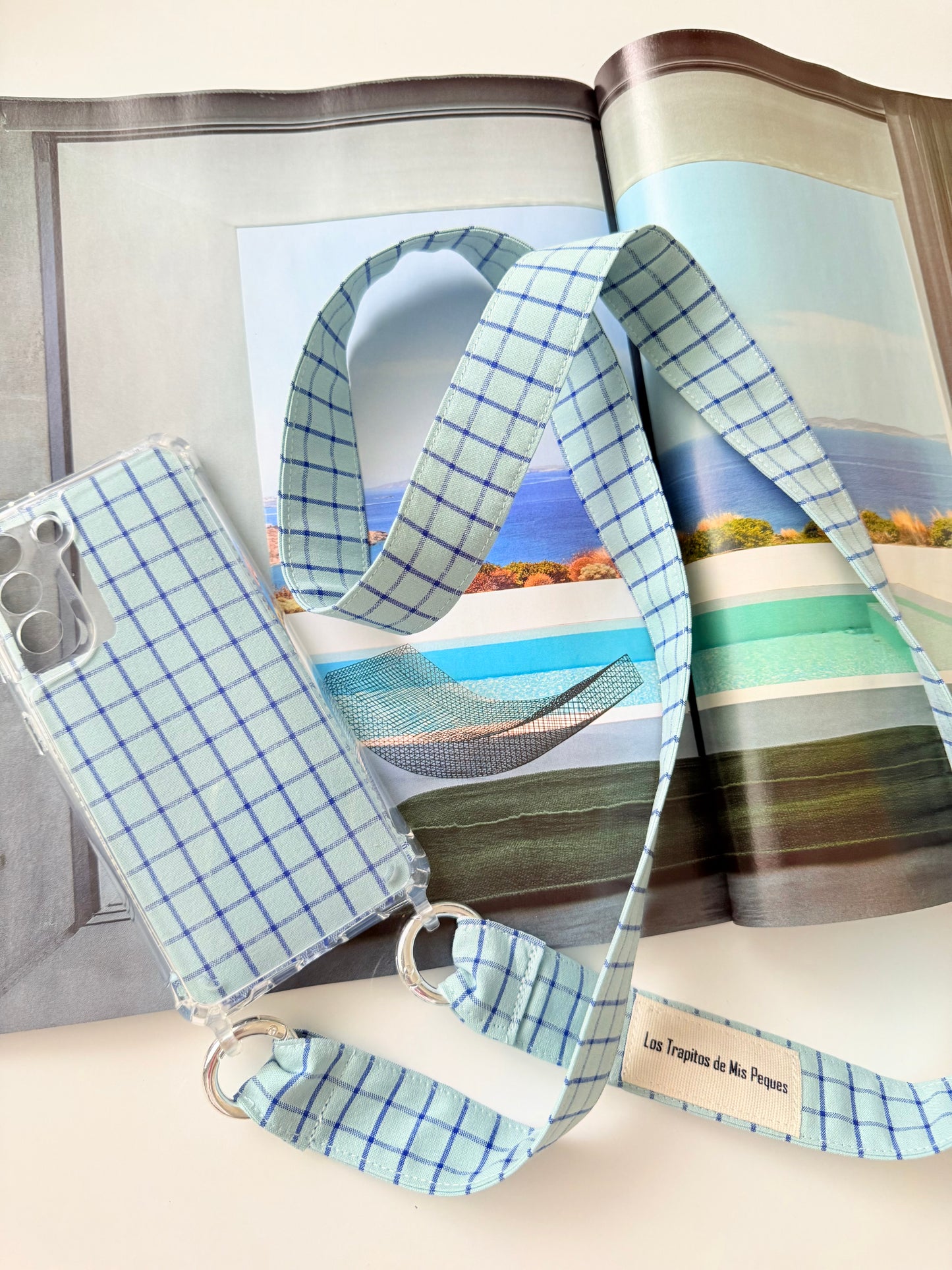 Conjunto Cuelga Movil Vichy Azul Huevo