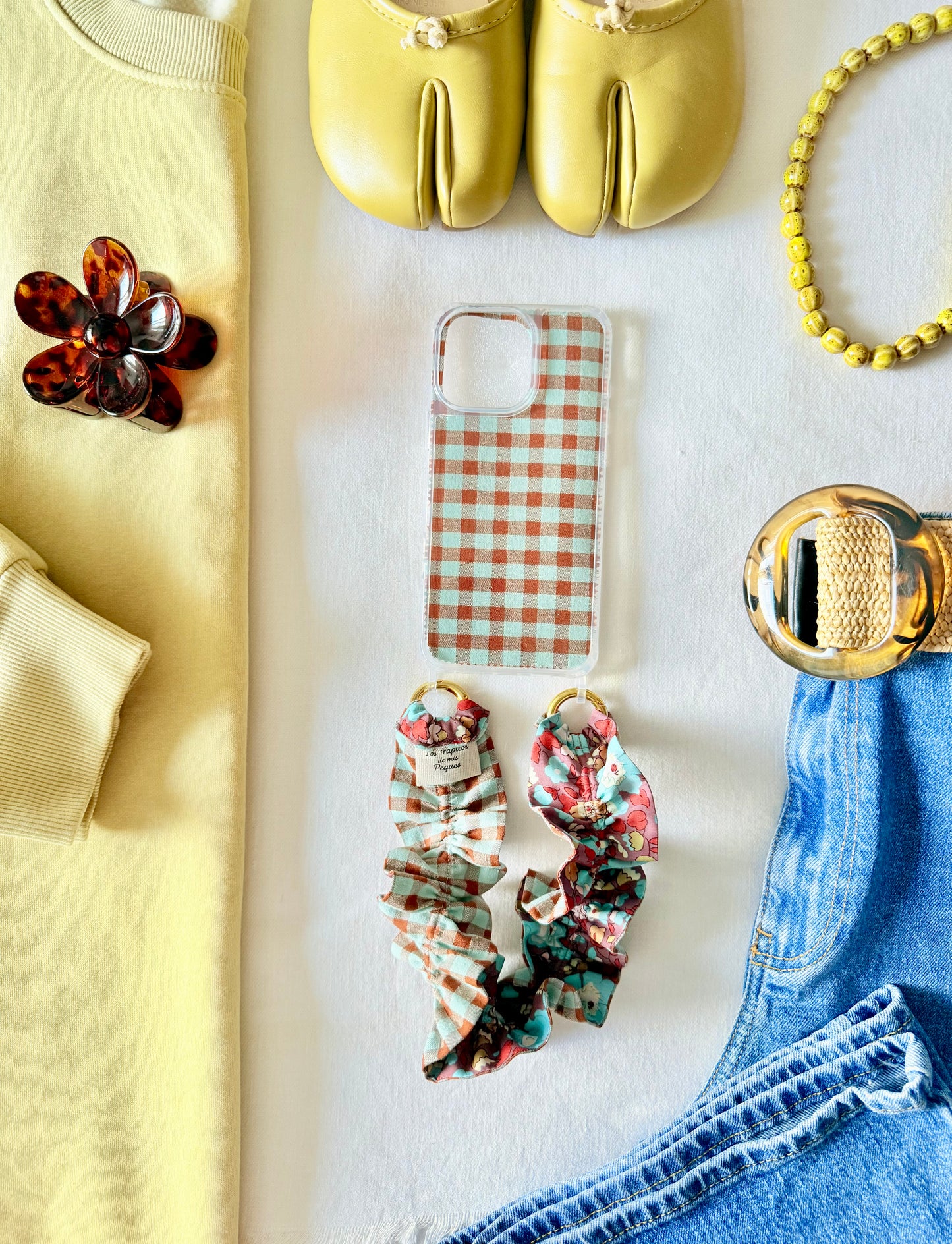 Conjunto Cuelga Movil Rizado Corto Liberty Giverny y Vichy