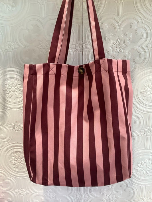 Tote Bag Rayas Rosa
