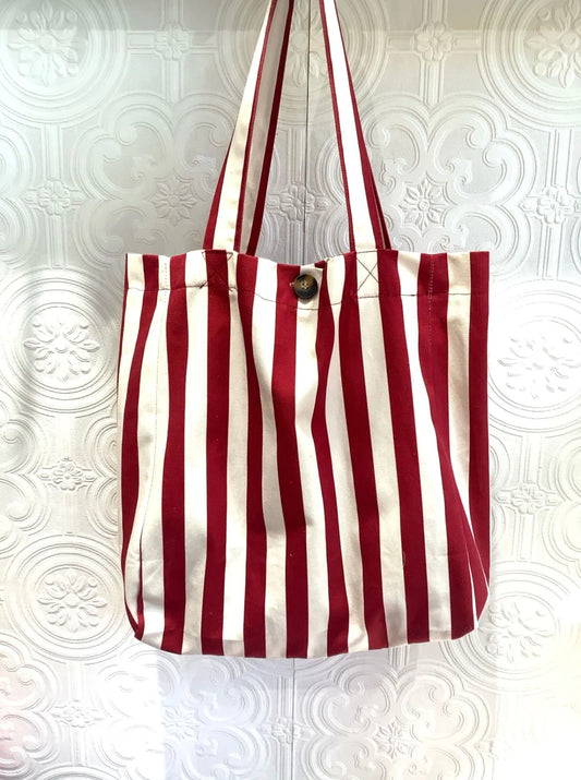 Tote Bag Rayas Granate