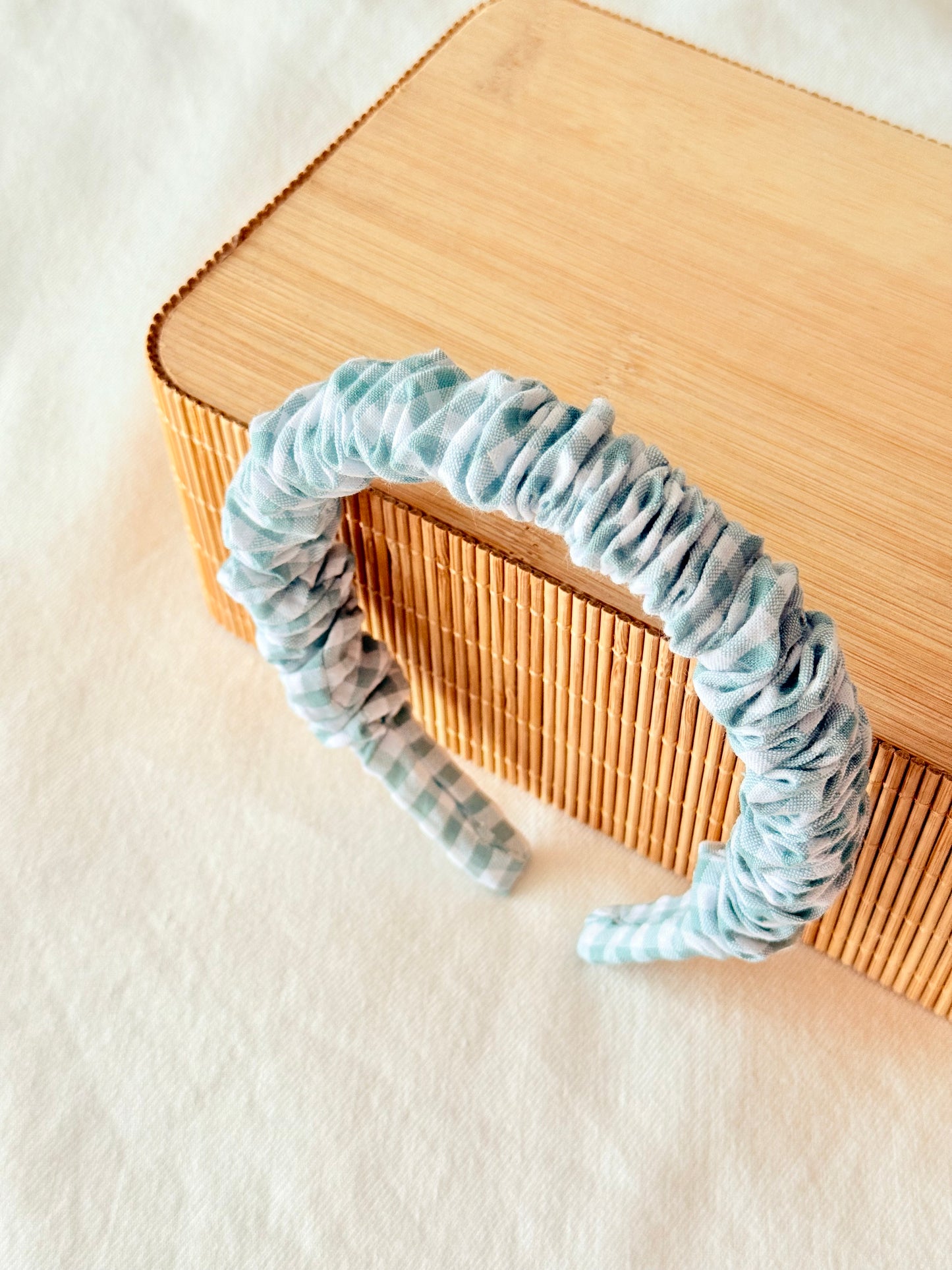 Diadema Scrunchie Vichy Verde Lago
