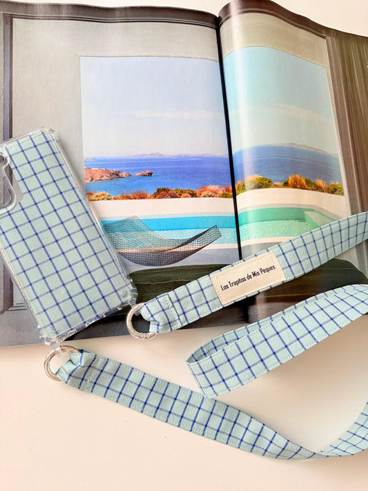 Conjunto Cuelga Movil Vichy Azul Huevo