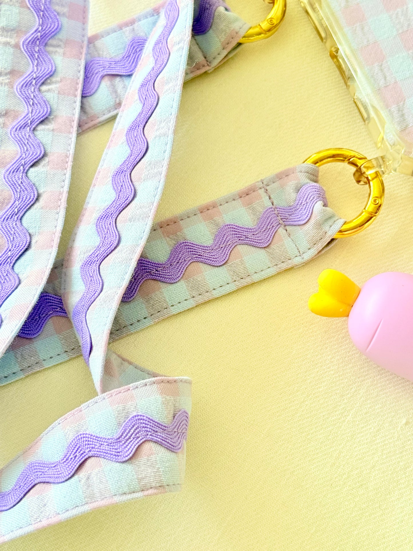 Conjunto Cuelga Movil Vichy Seersucker Violeta