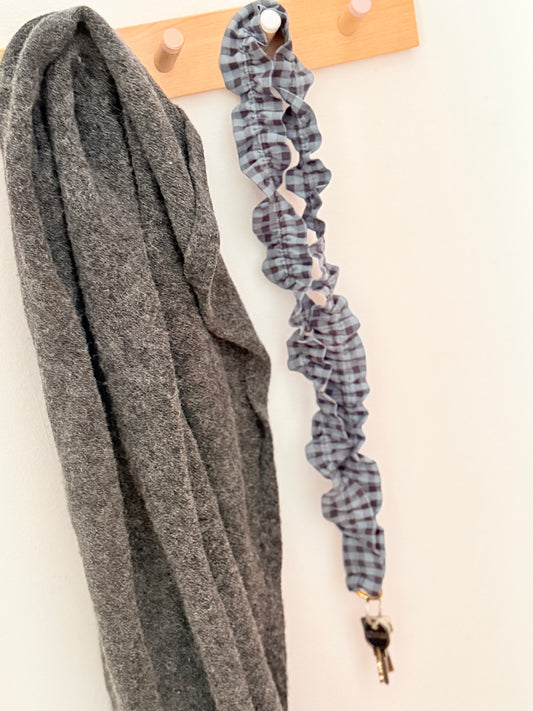 Cuelga Llaves / Landyards Rizado Vichy Antracita