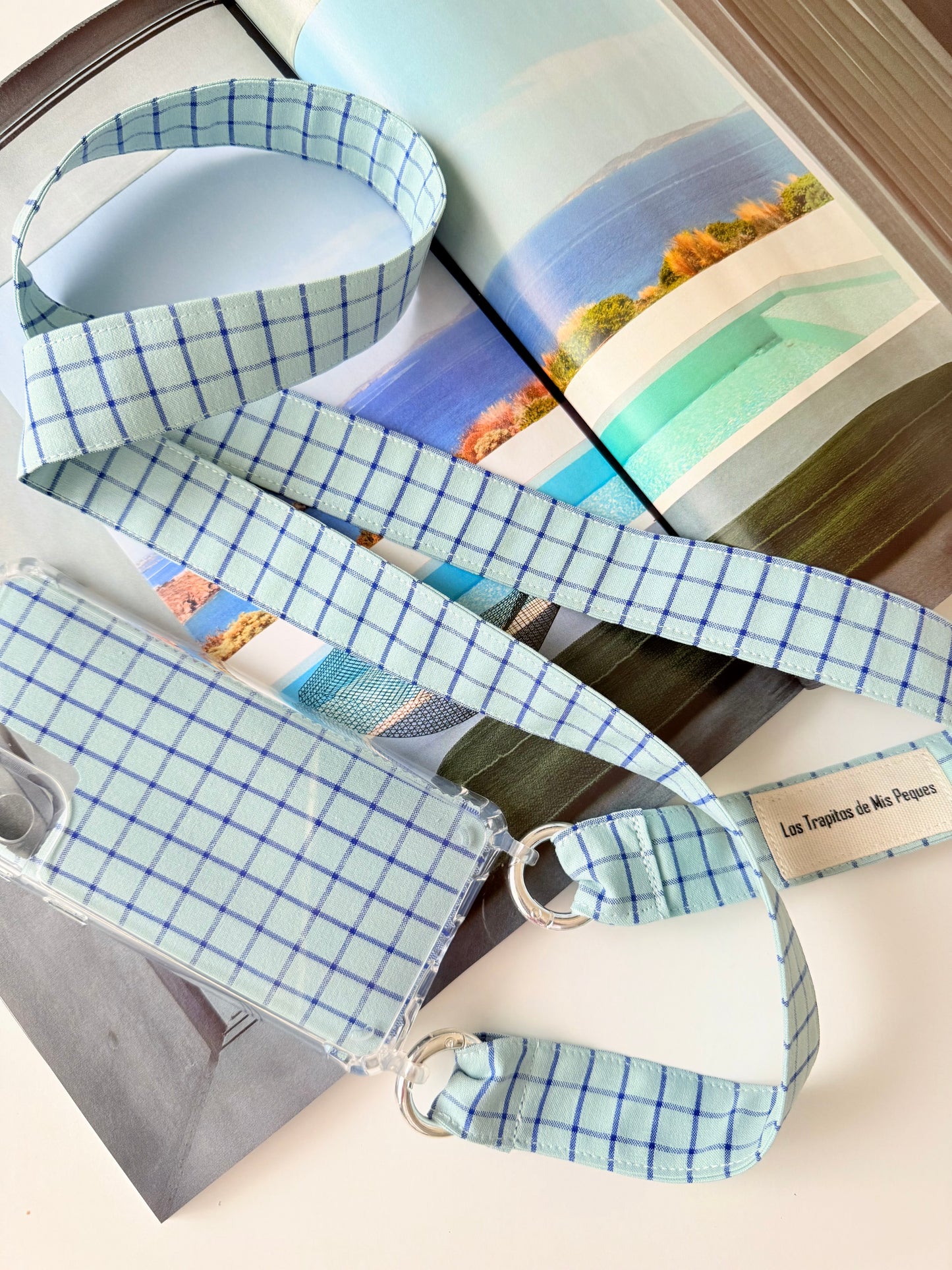 Conjunto Cuelga Movil Vichy Azul Huevo