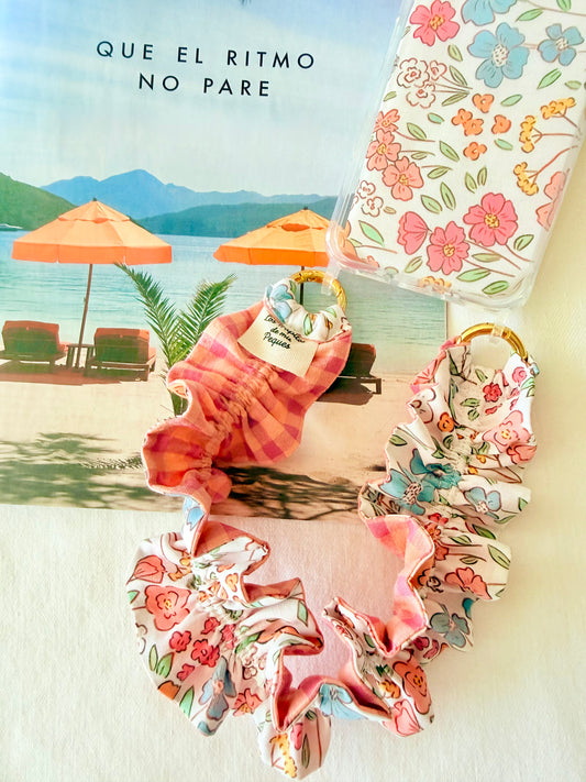 Conjunto Cuelga Movil Rizado Corto Rayas Matisse y Vichy (funda Liberty)