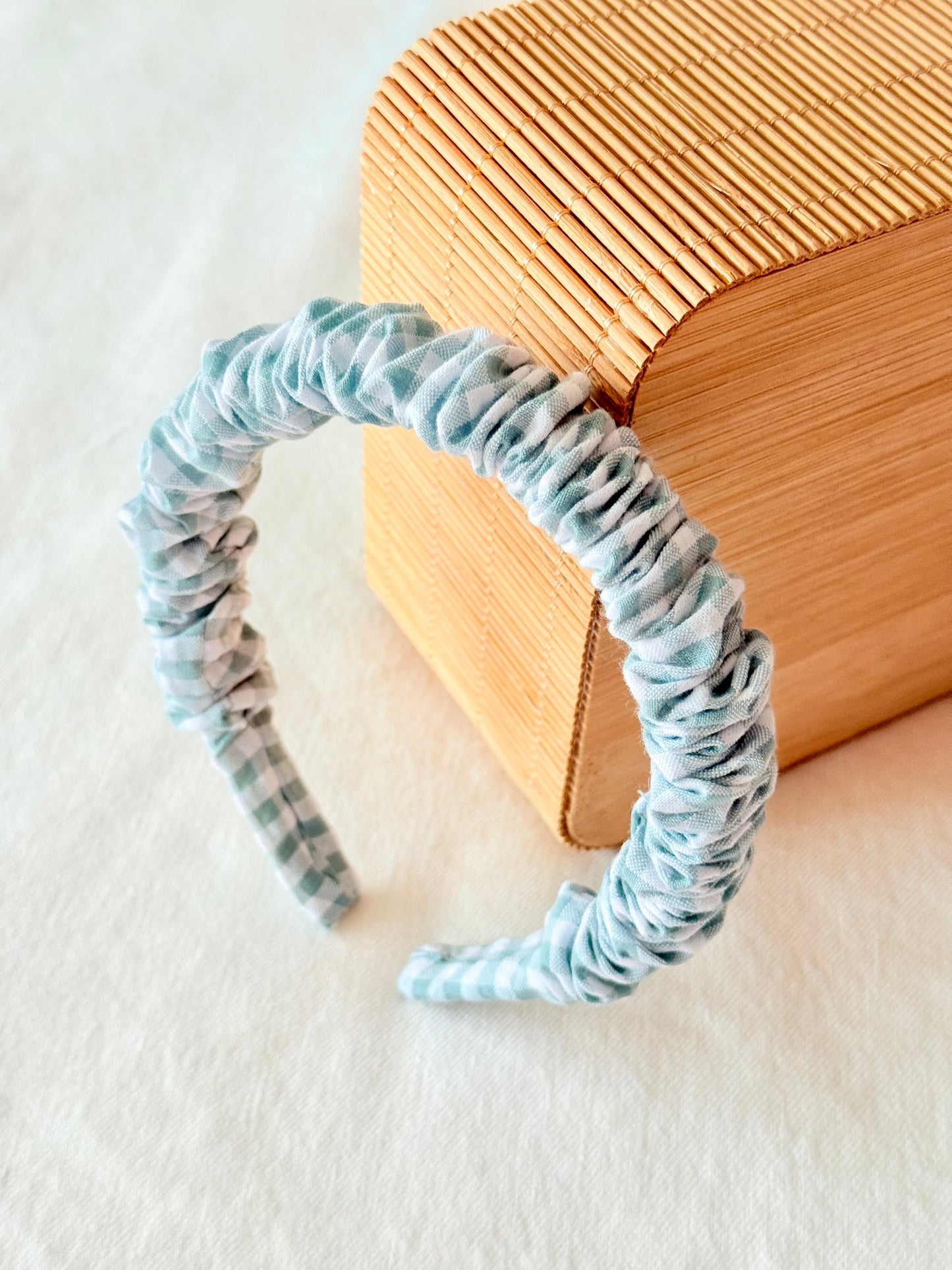 Diadema Scrunchie Vichy Verde Lago